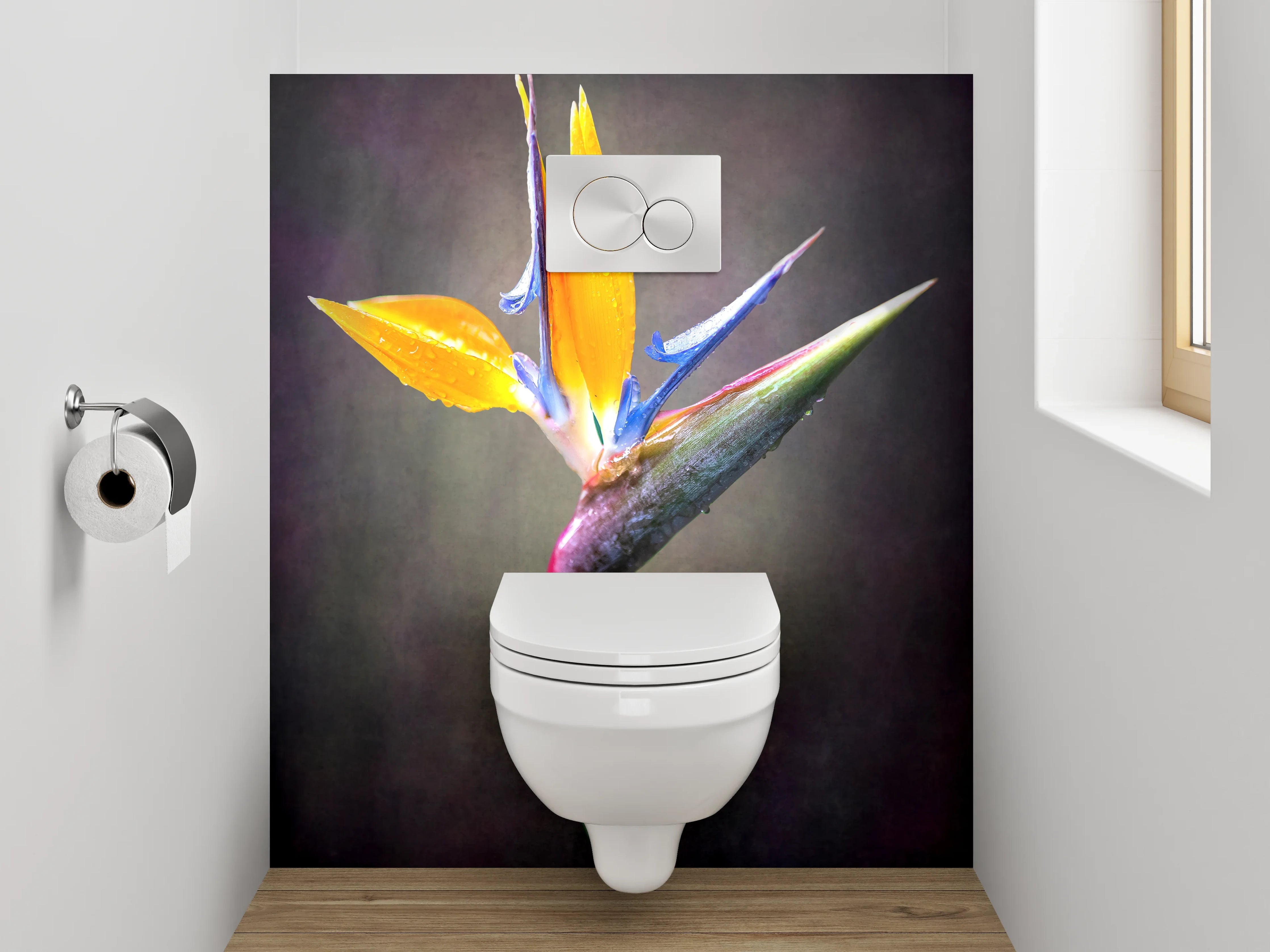 WC-Rückwand - Strelitzienblüte Tropisch Blume Foto