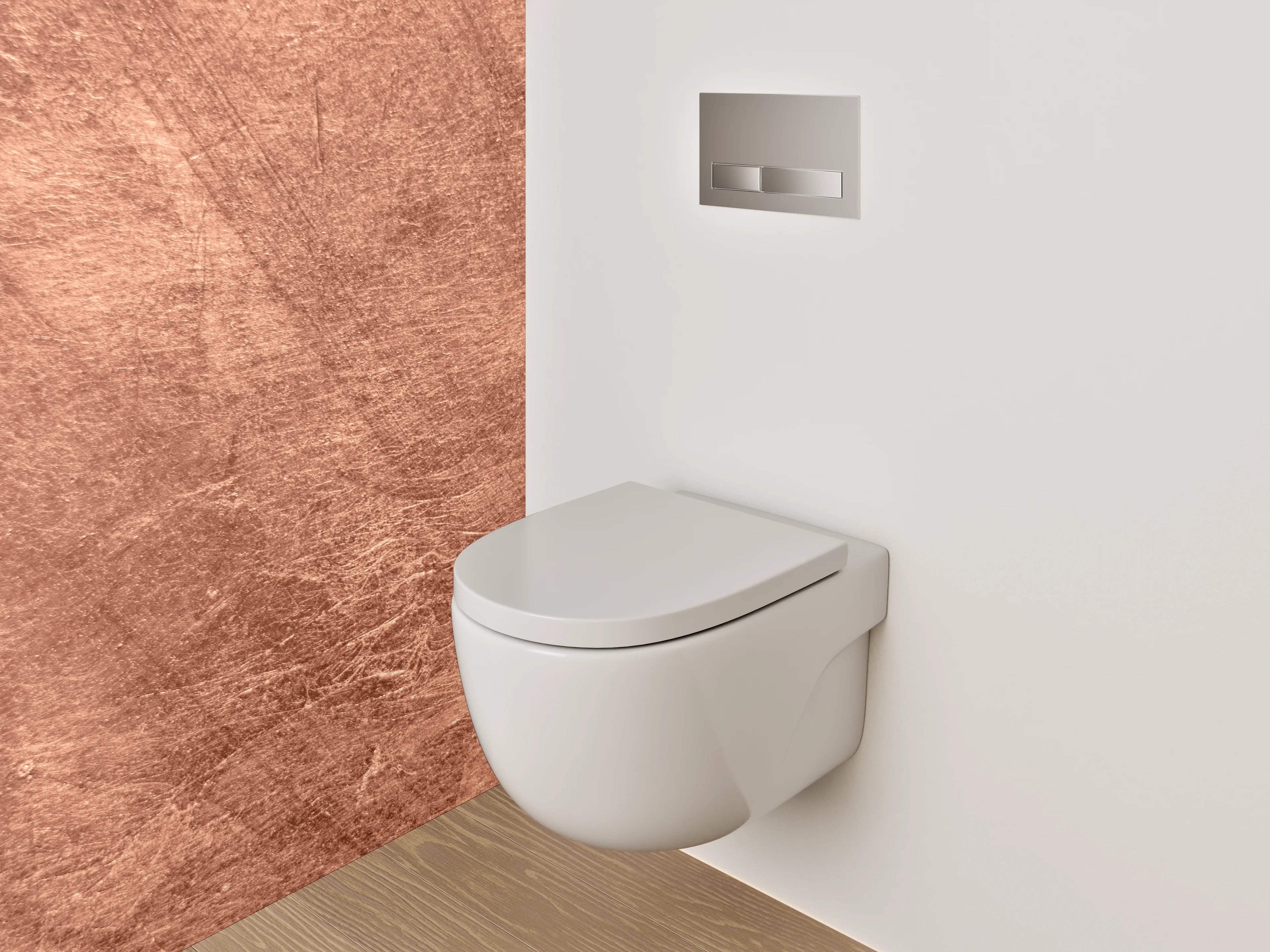 WC-Rückwand - Strukturierte Terrakotta-Wandoptik