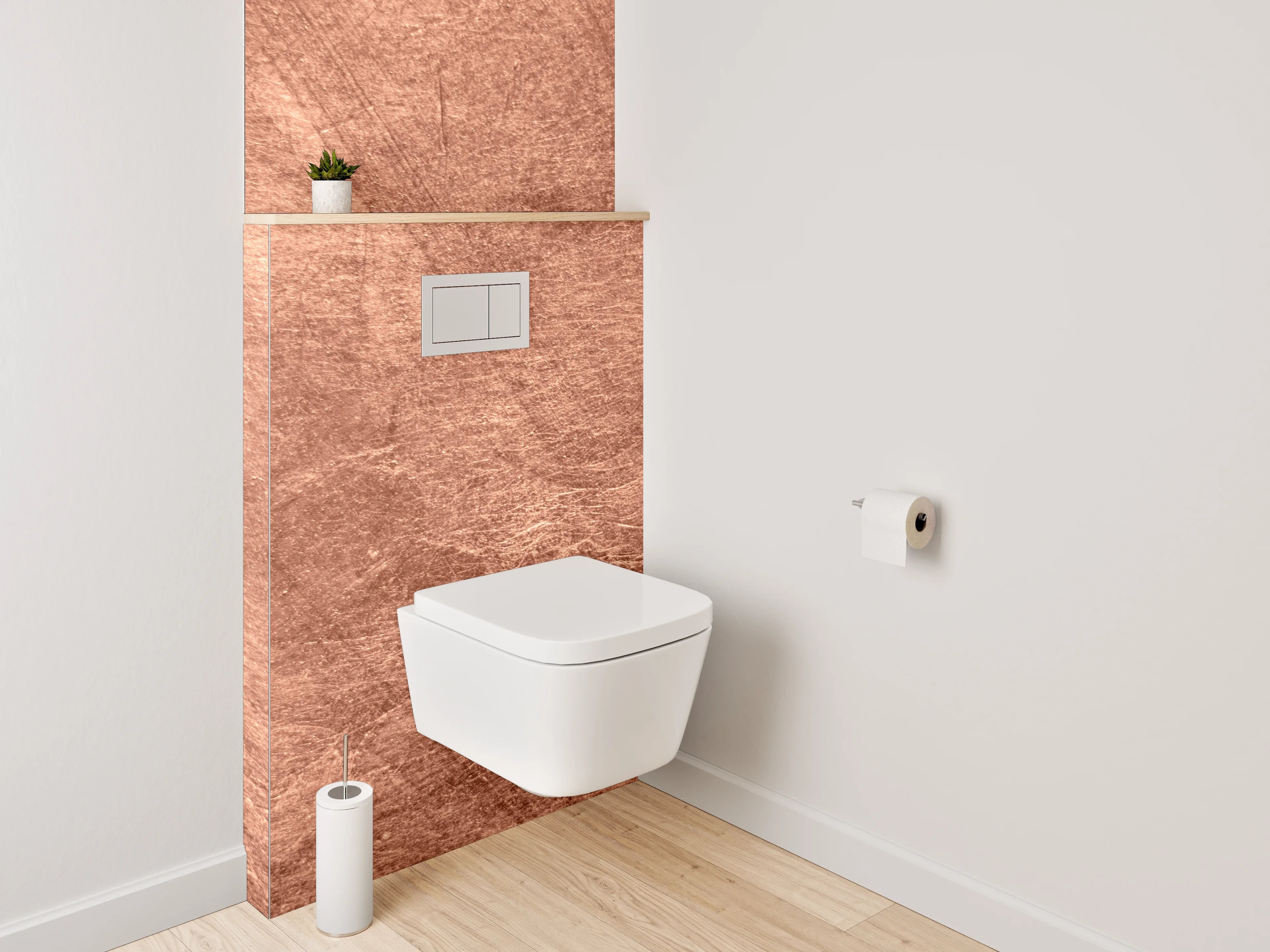 WC-Rückwand - Strukturierte Terrakotta-Wandoptik