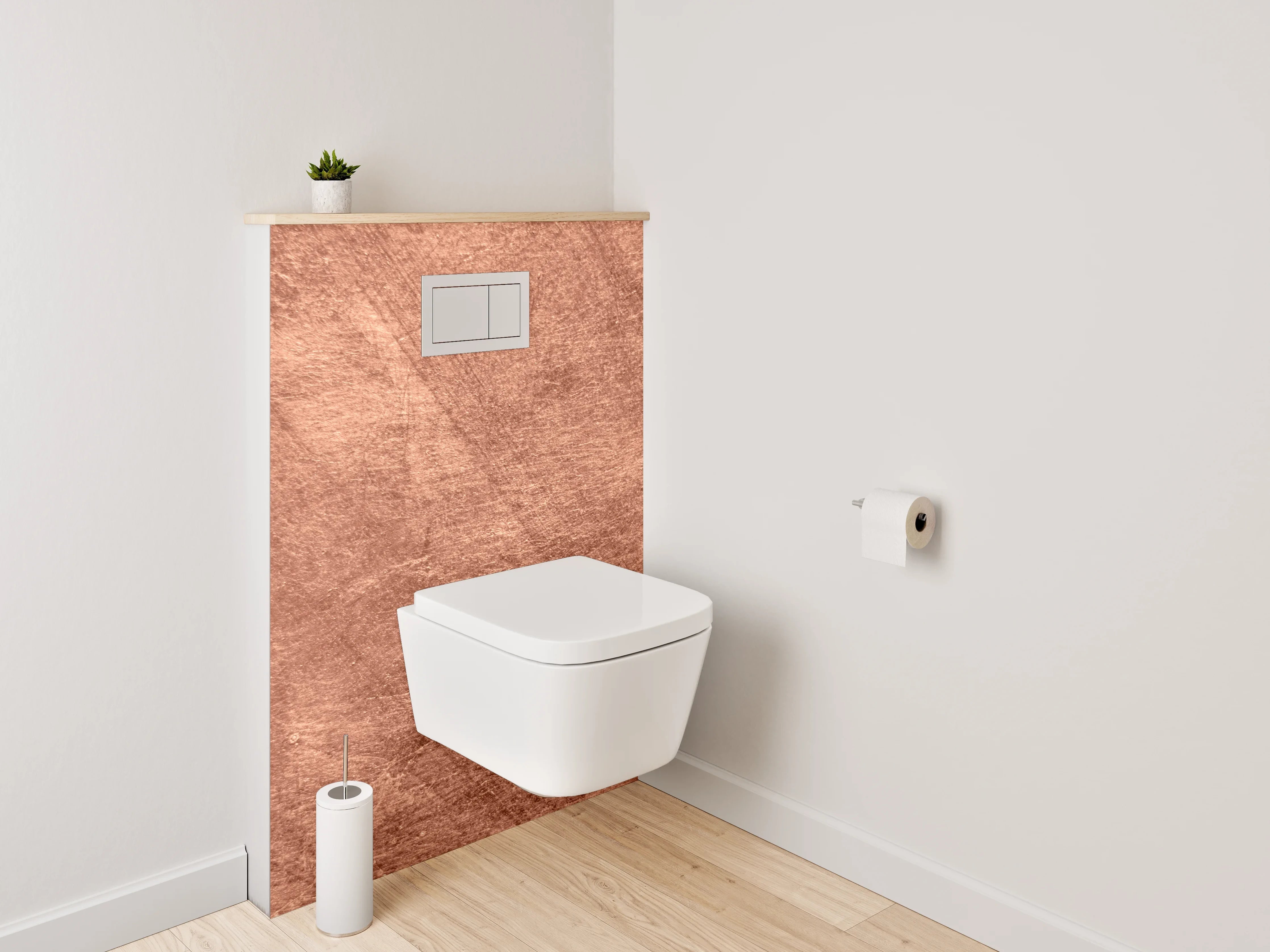 WC-Rückwand - Strukturierte Terrakotta-Wandoptik