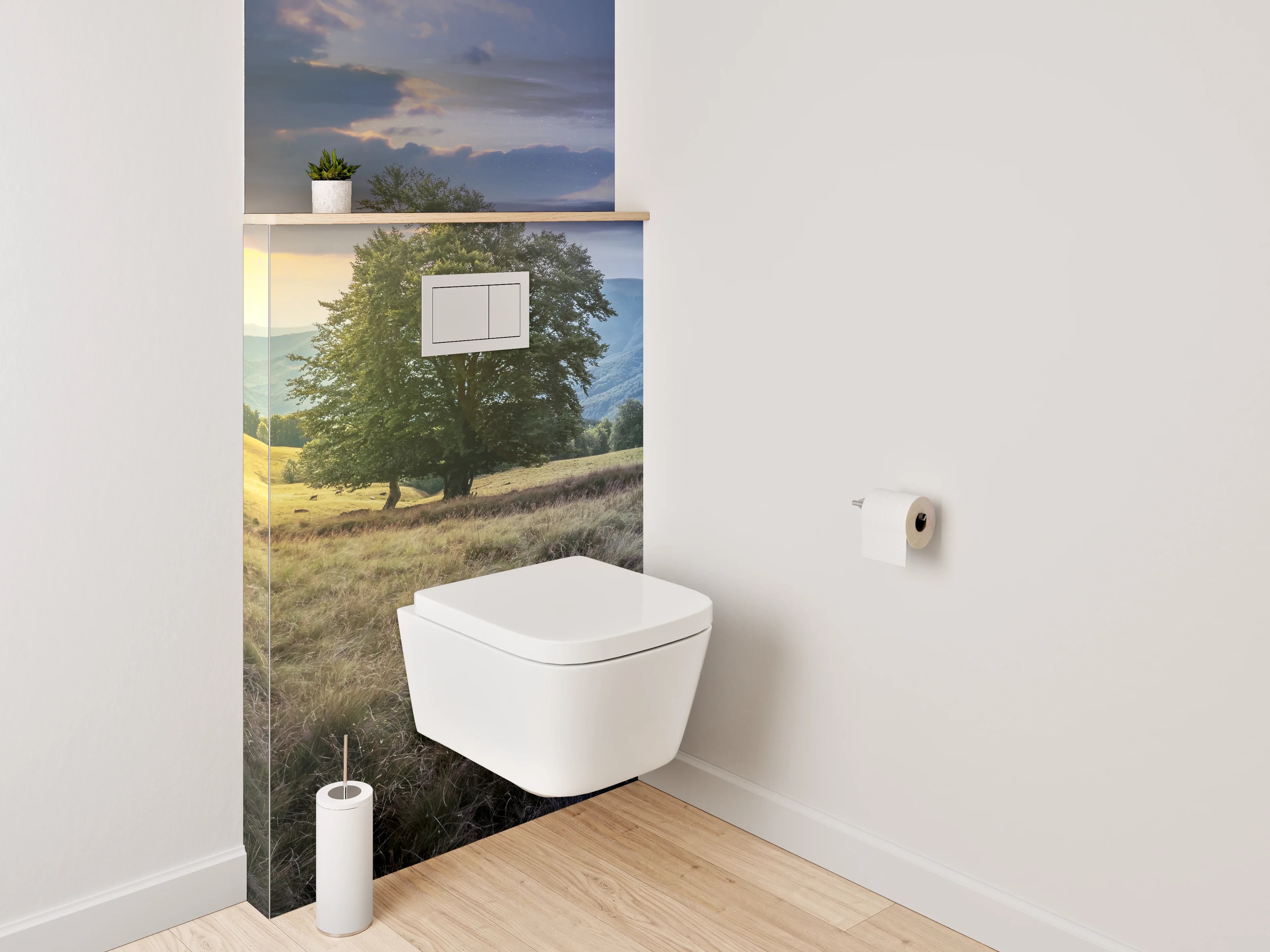 WC-Rückwand - Tag und Nacht Landschaft Panorama