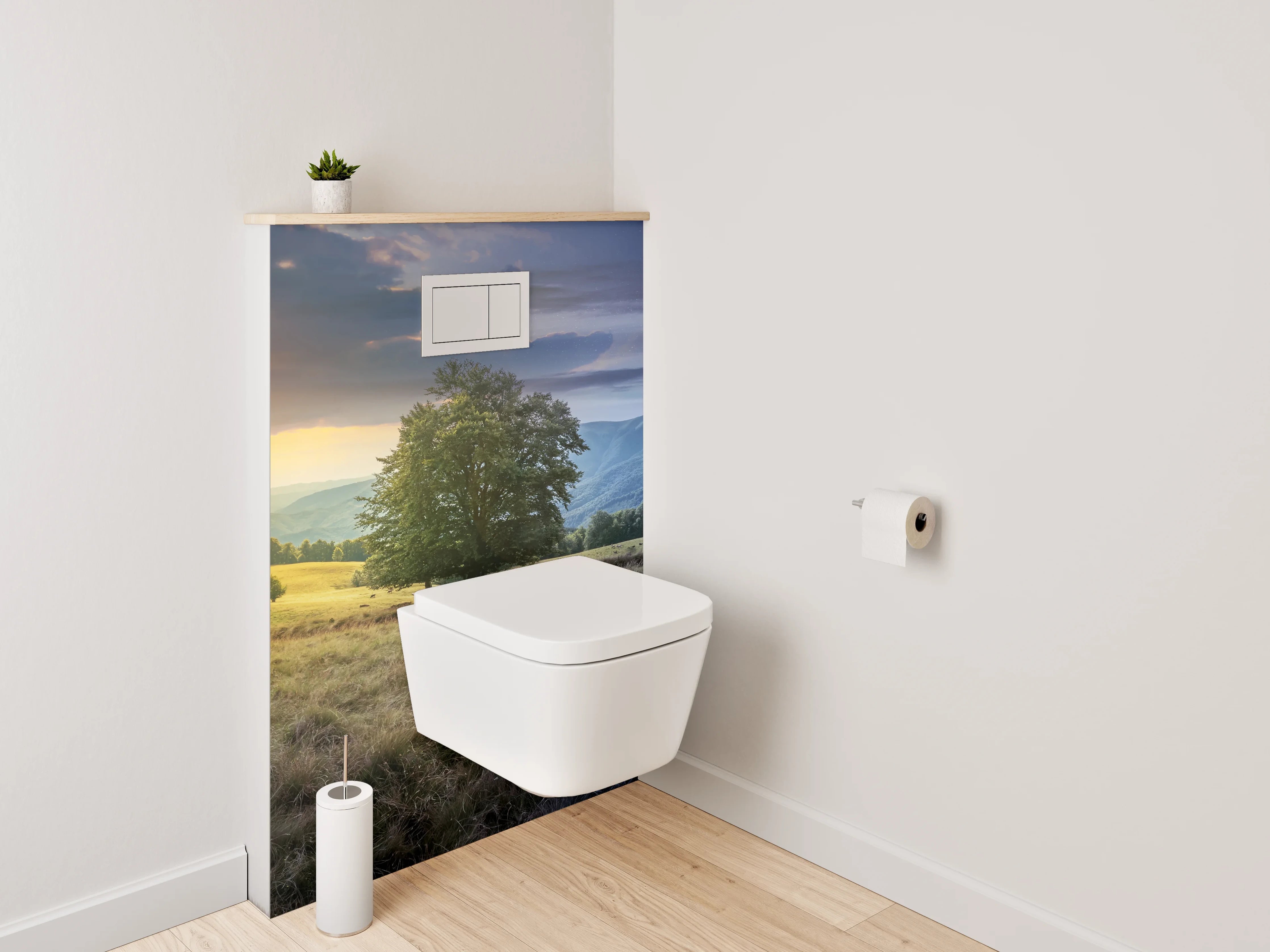 WC-Rückwand - Tag und Nacht Landschaft Panorama