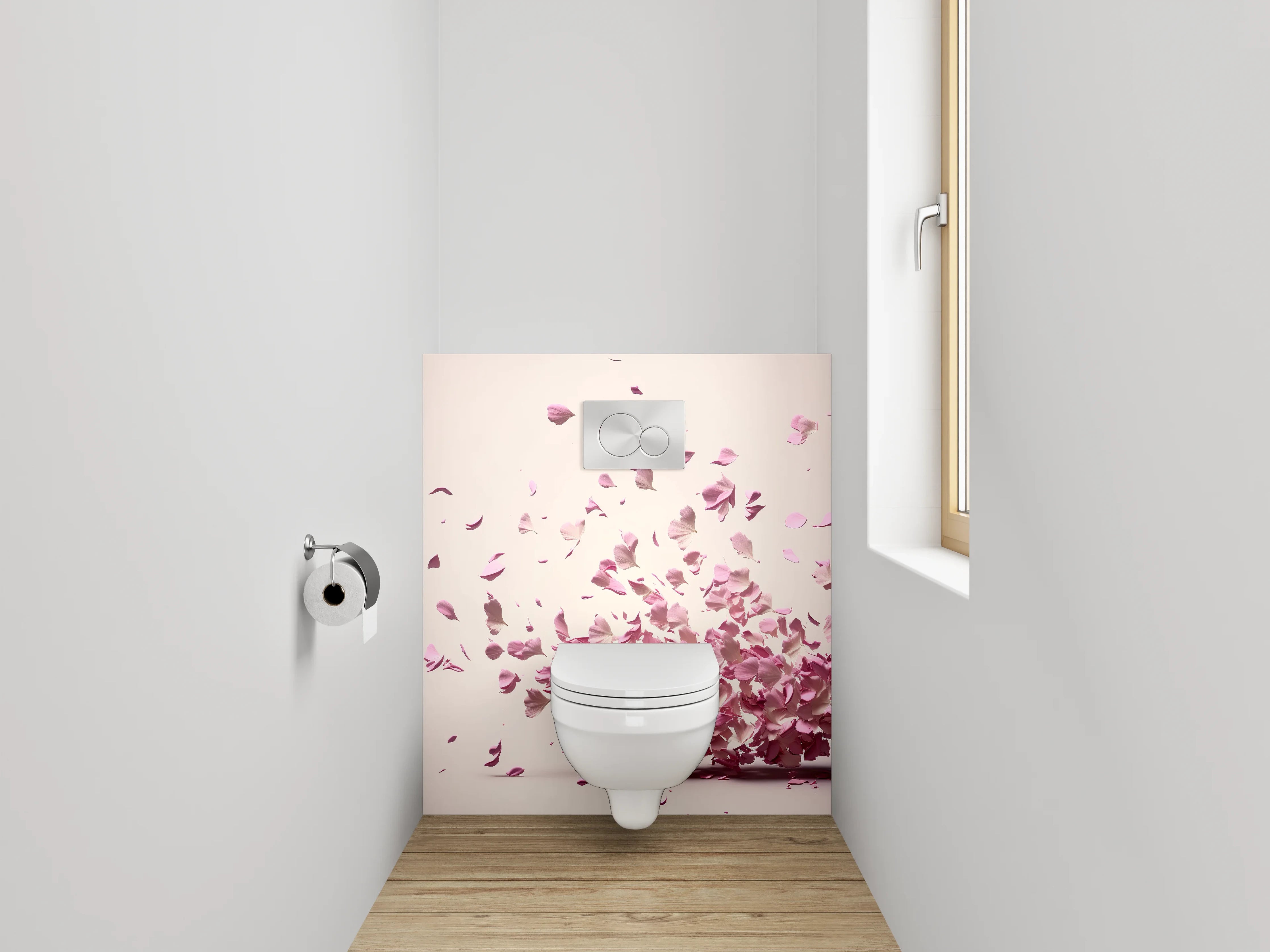 WC-Rückwand - Tanz der Kirschblüten Blätter