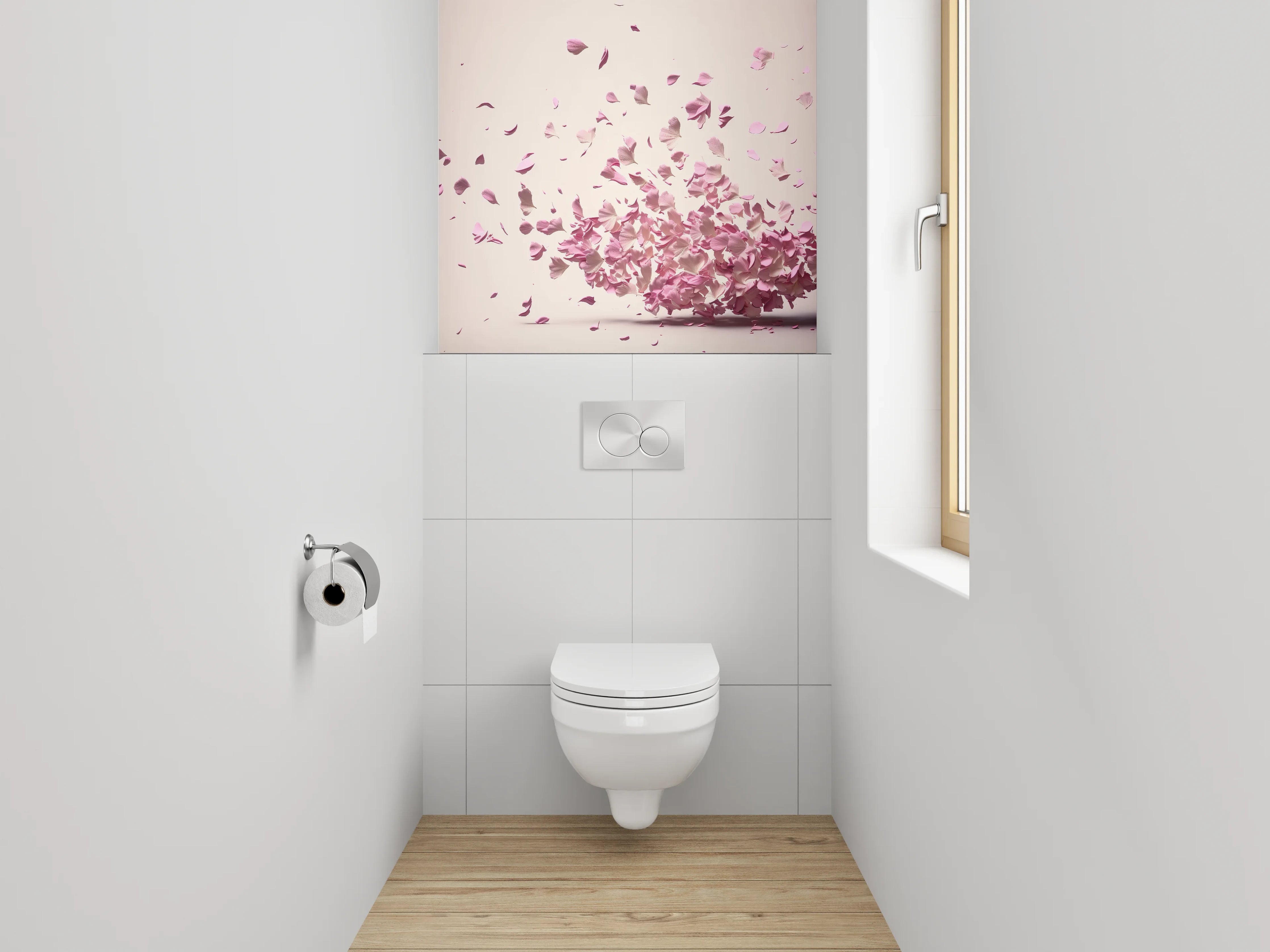 WC-Rückwand - Tanz der Kirschblüten Blätter