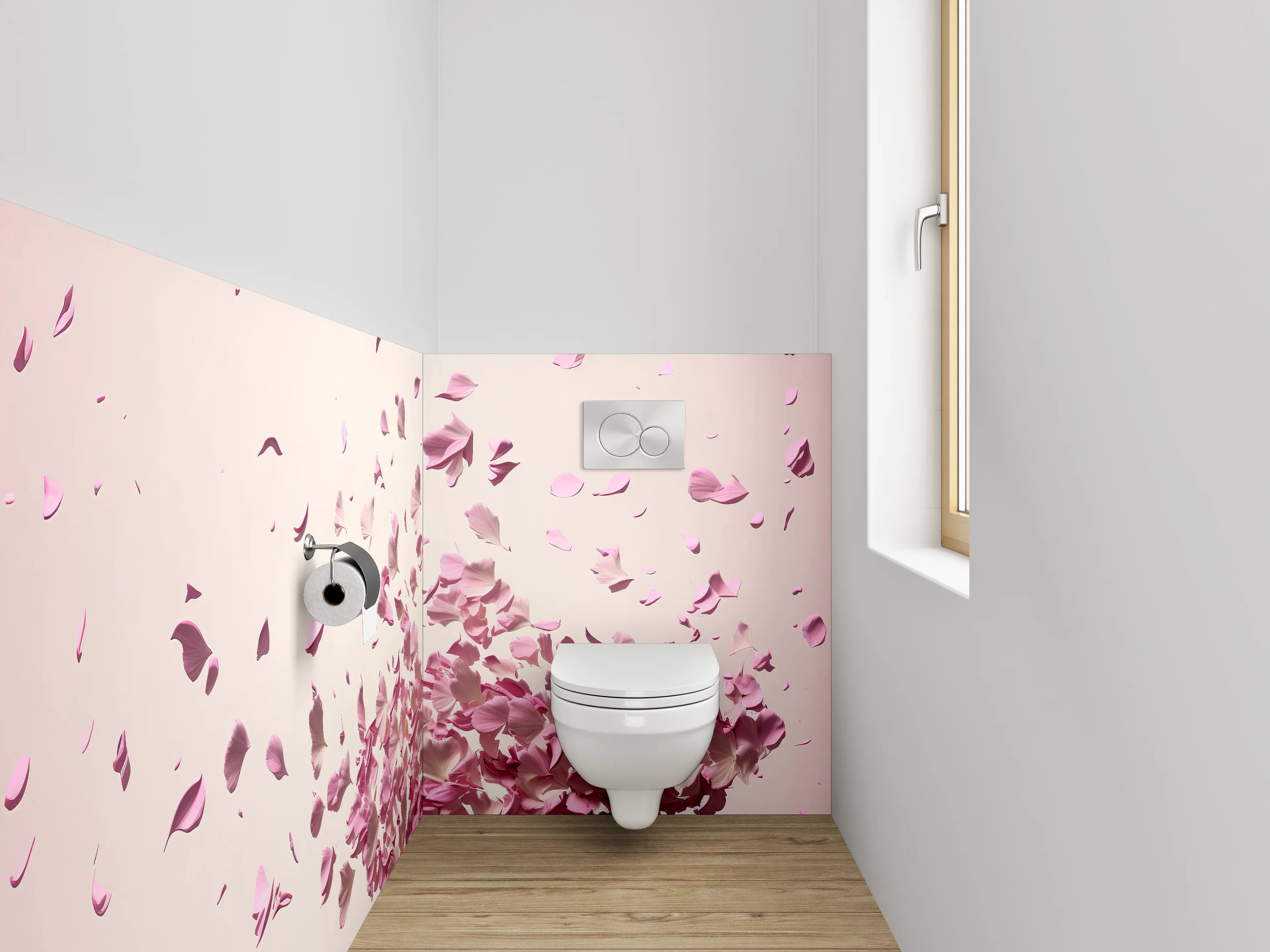 WC-Rückwand - Tanz der Kirschblüten Blätter