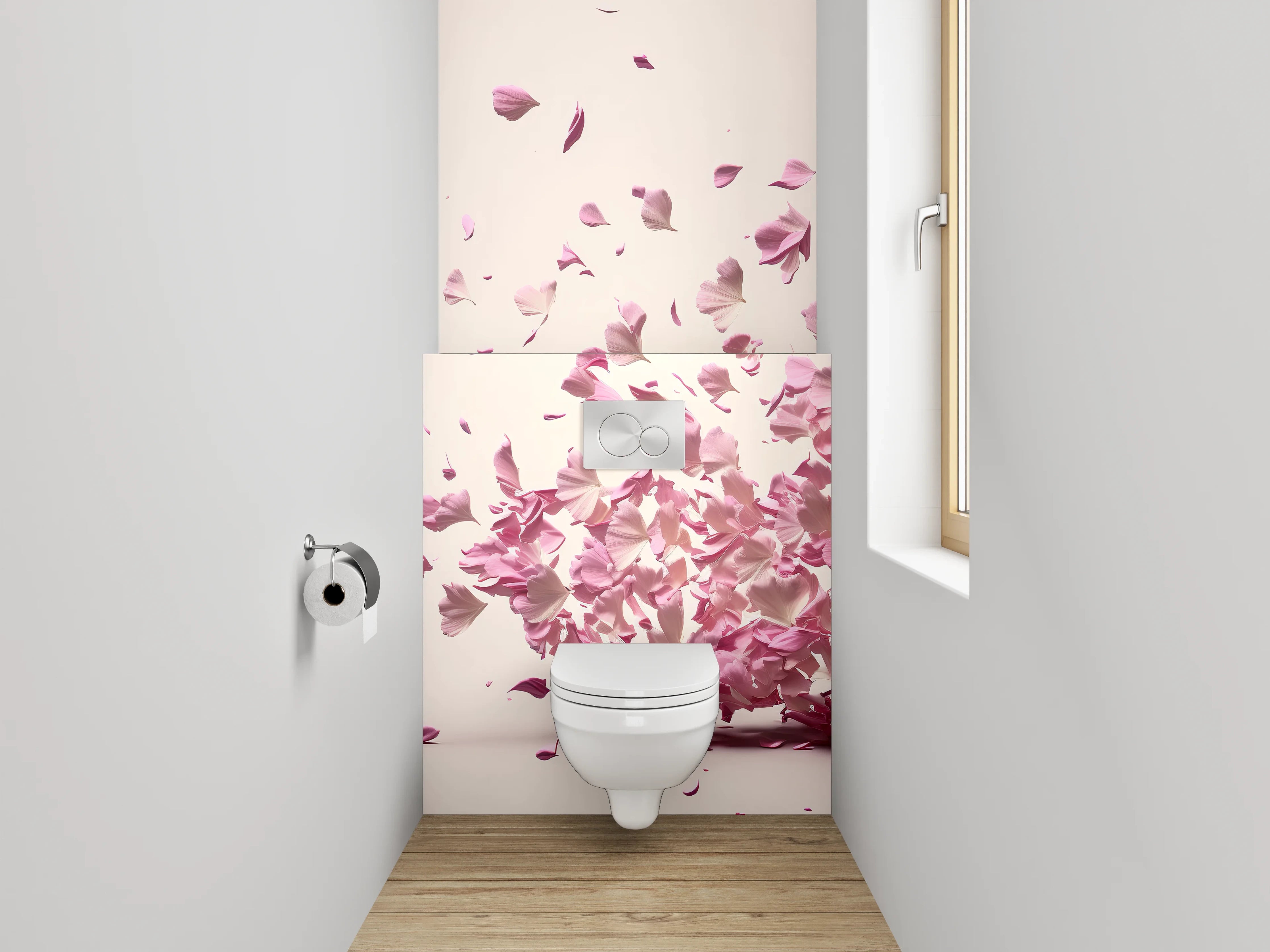 WC-Rückwand - Tanz der Kirschblüten Blätter