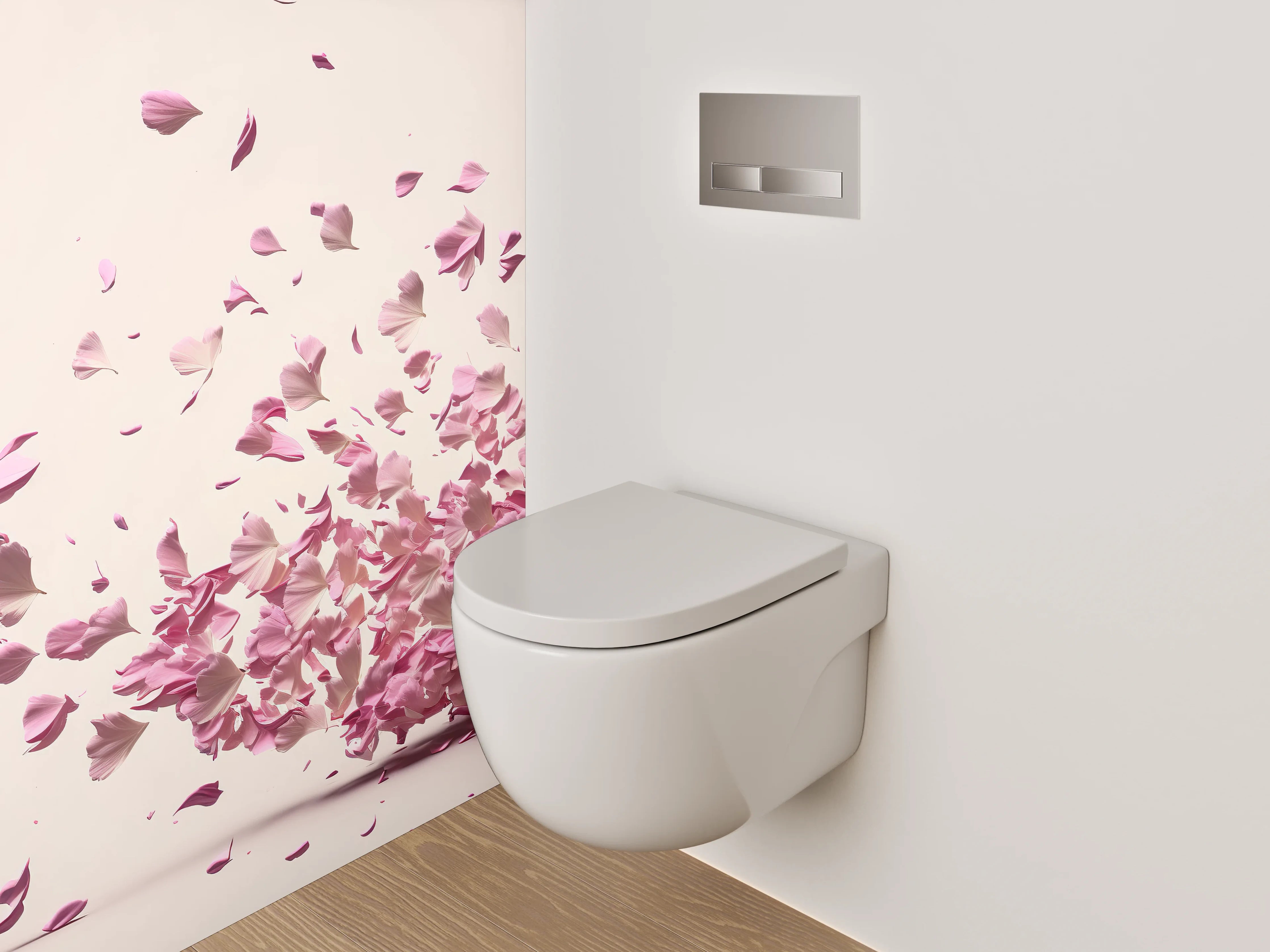 WC-Rückwand - Tanz der Kirschblüten Blätter
