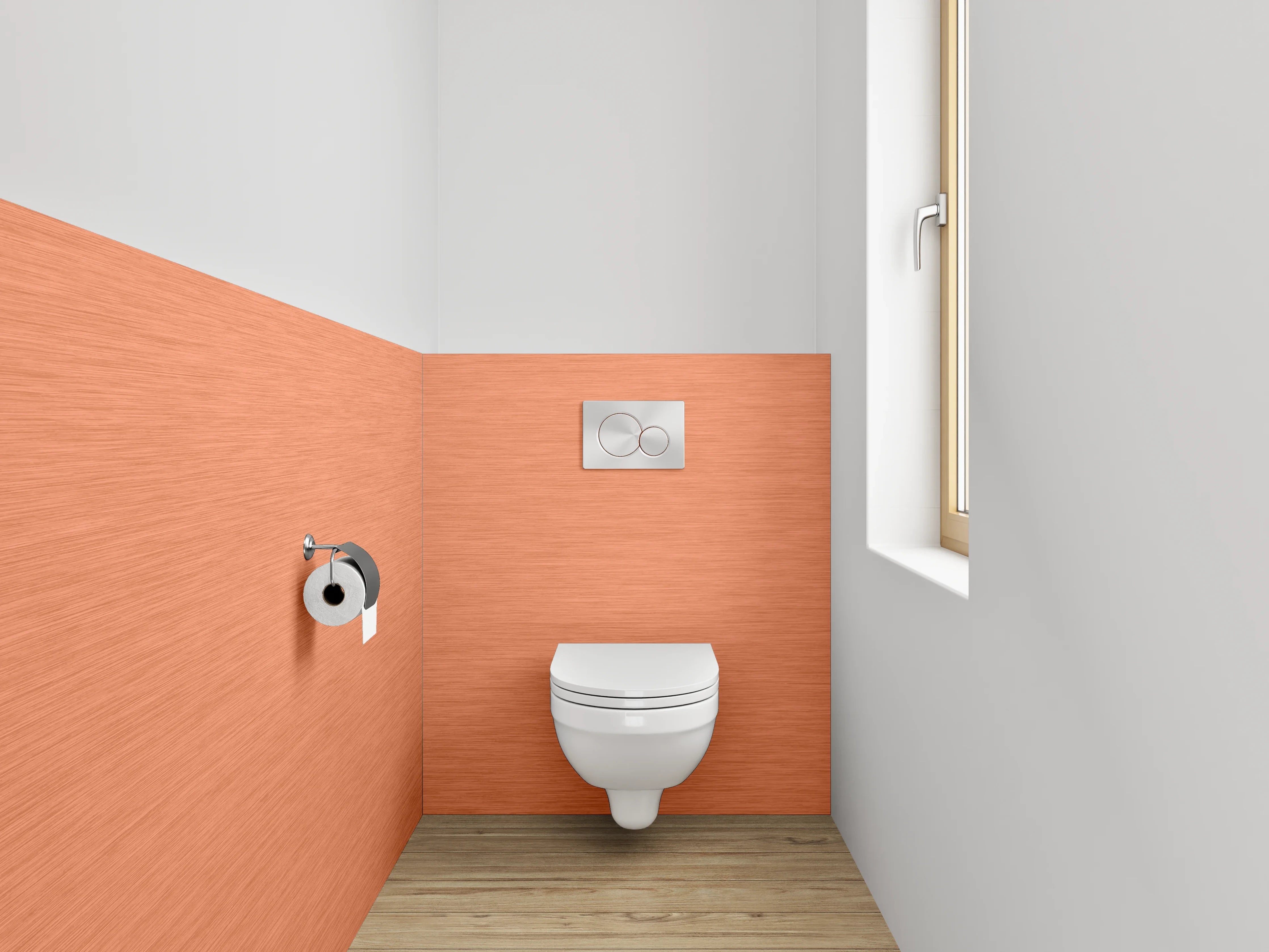 WC-Rückwand - Terrakotta Struktur Optik