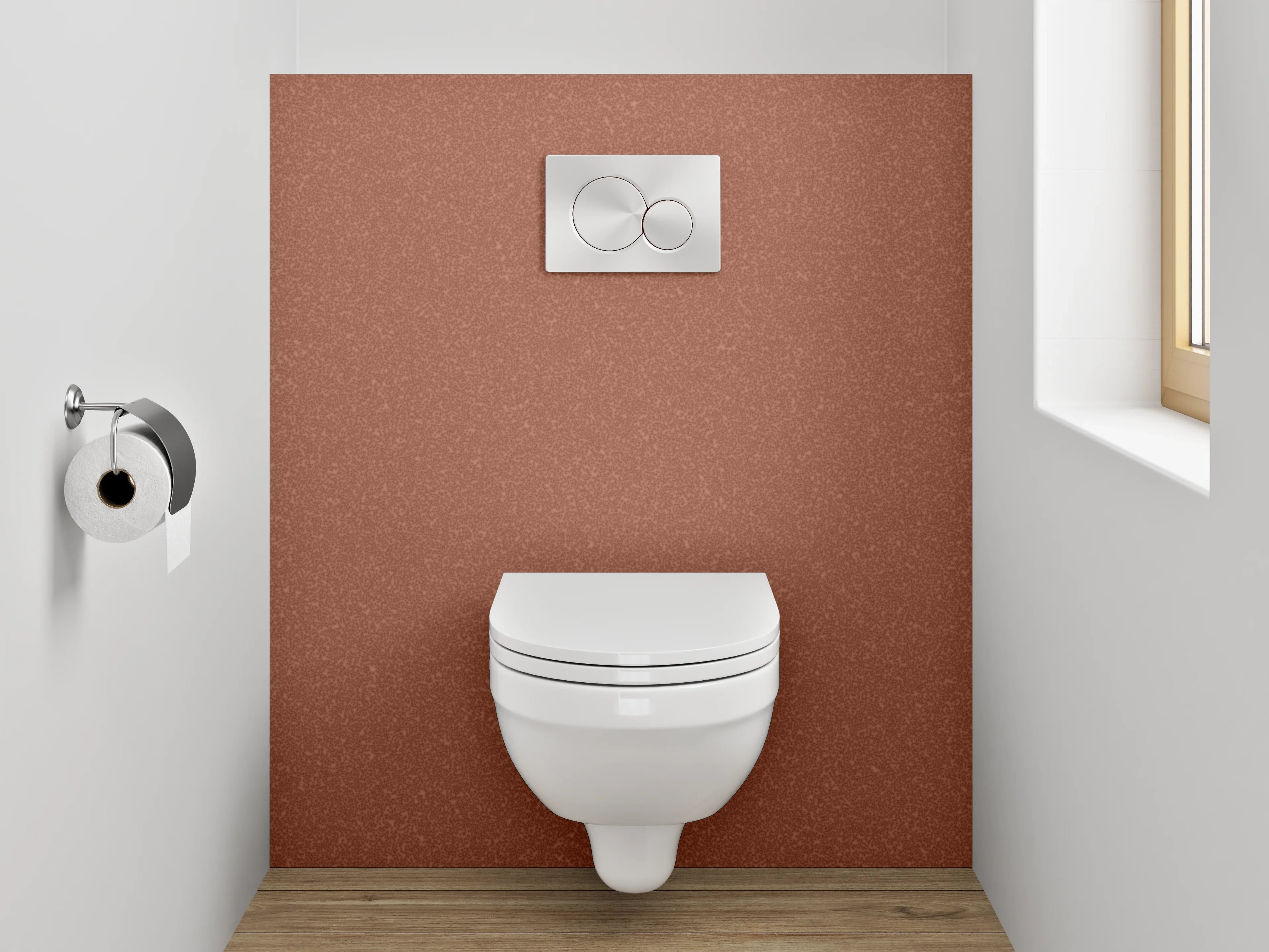 WC-Rückwand - Terrakotta Uni Strukturoptik