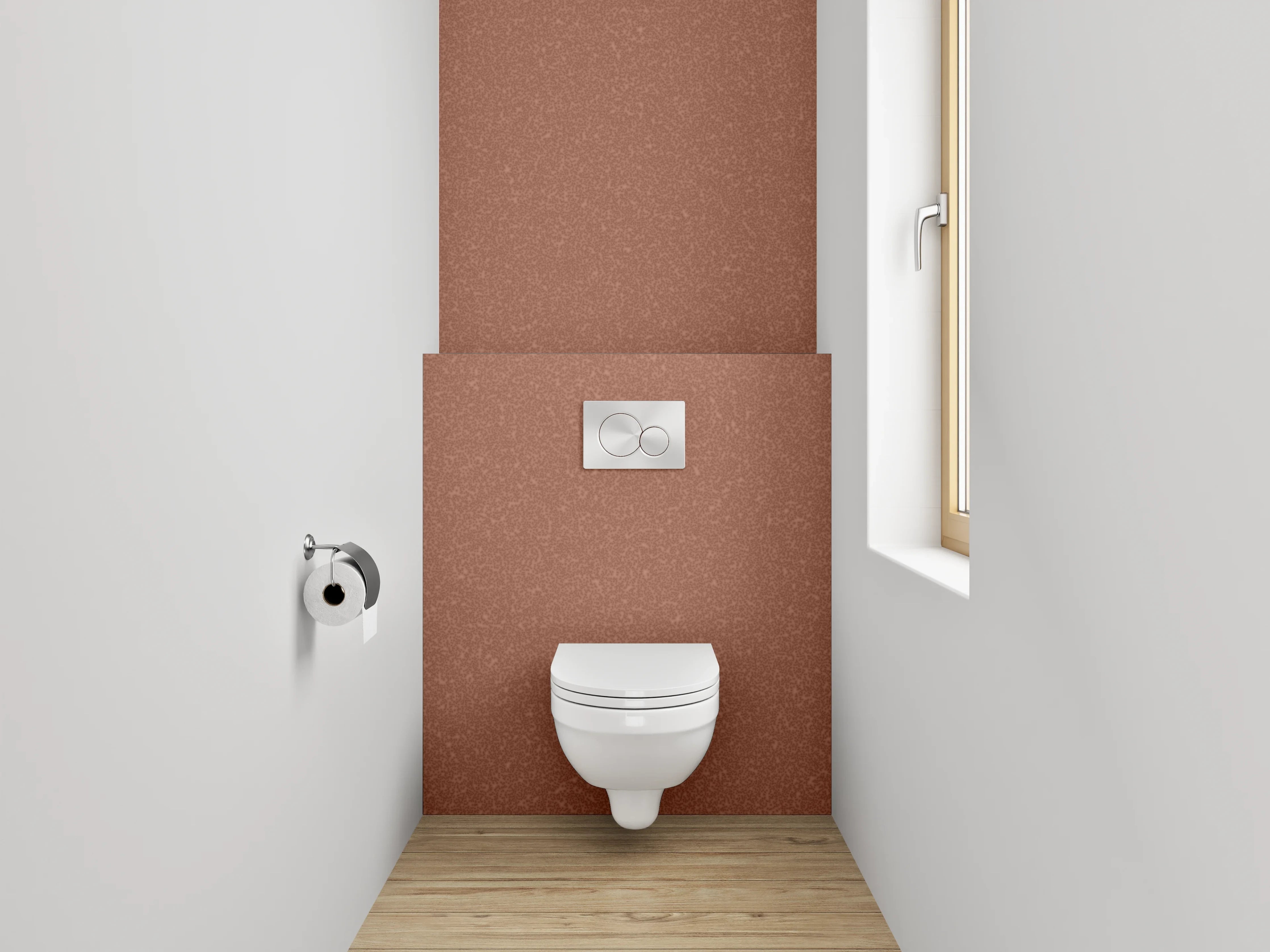 WC-Rückwand - Terrakotta Uni Strukturoptik