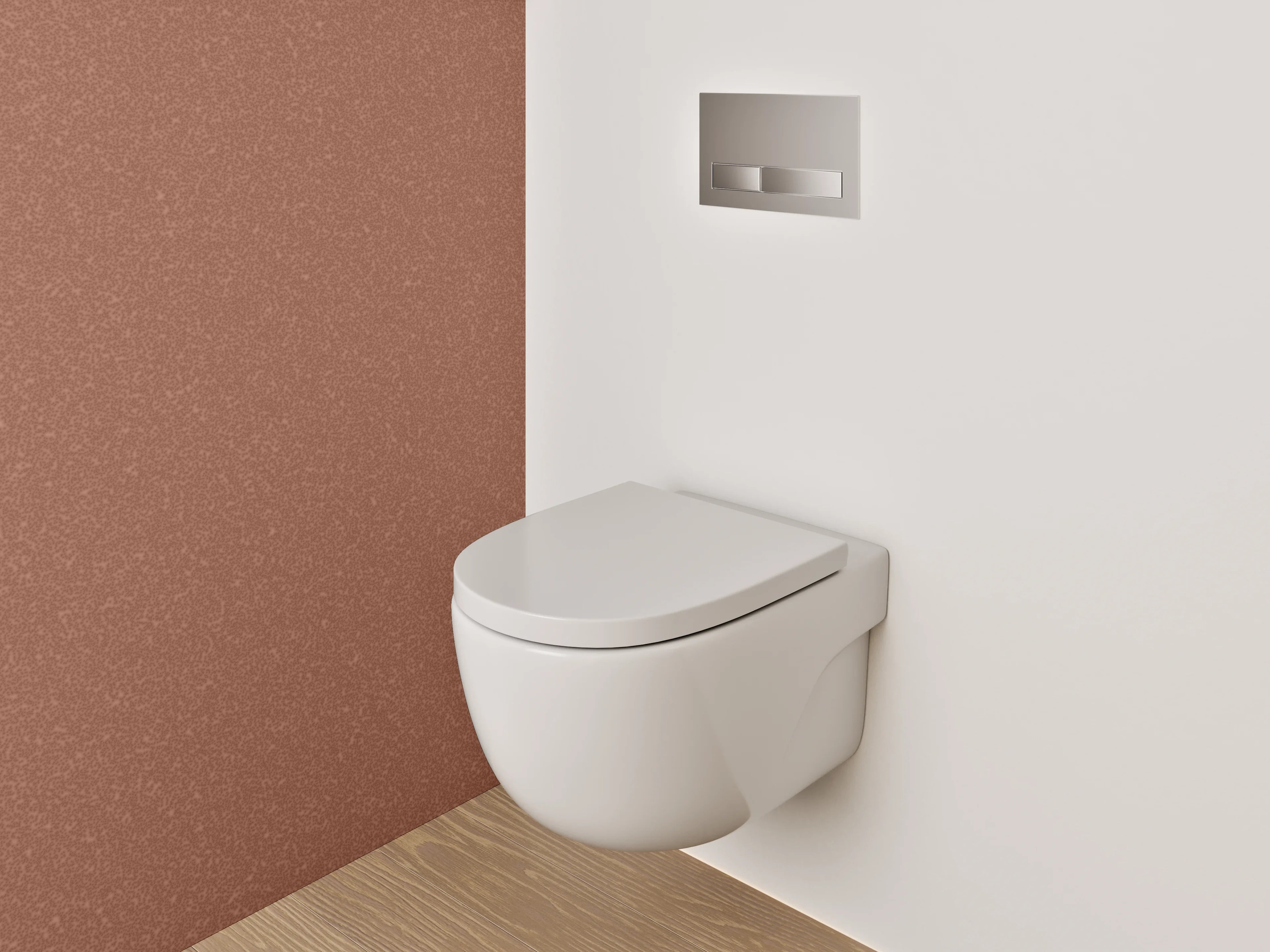 WC-Rückwand - Terrakotta Uni Strukturoptik
