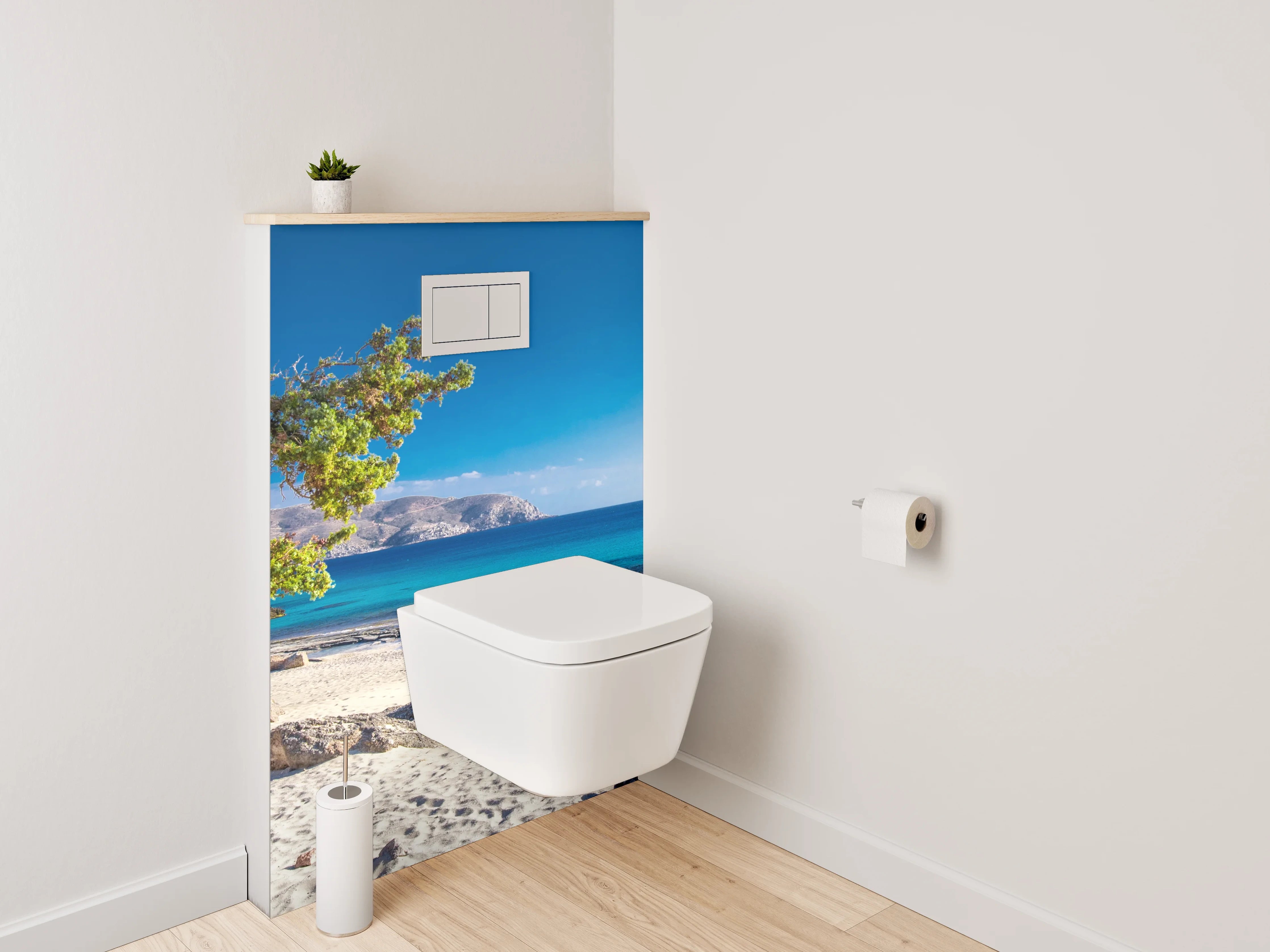 WC-Rückwand - Traumstrand mit türkisblauem Meer
