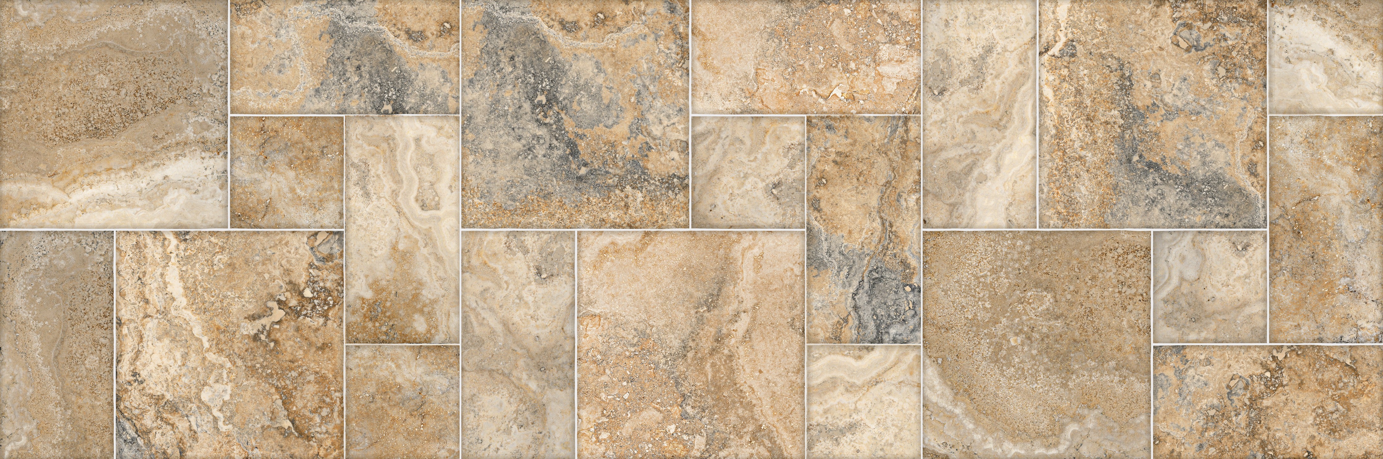 WC-Rückwand-Travertinfliesen Optik für Wandgestaltung