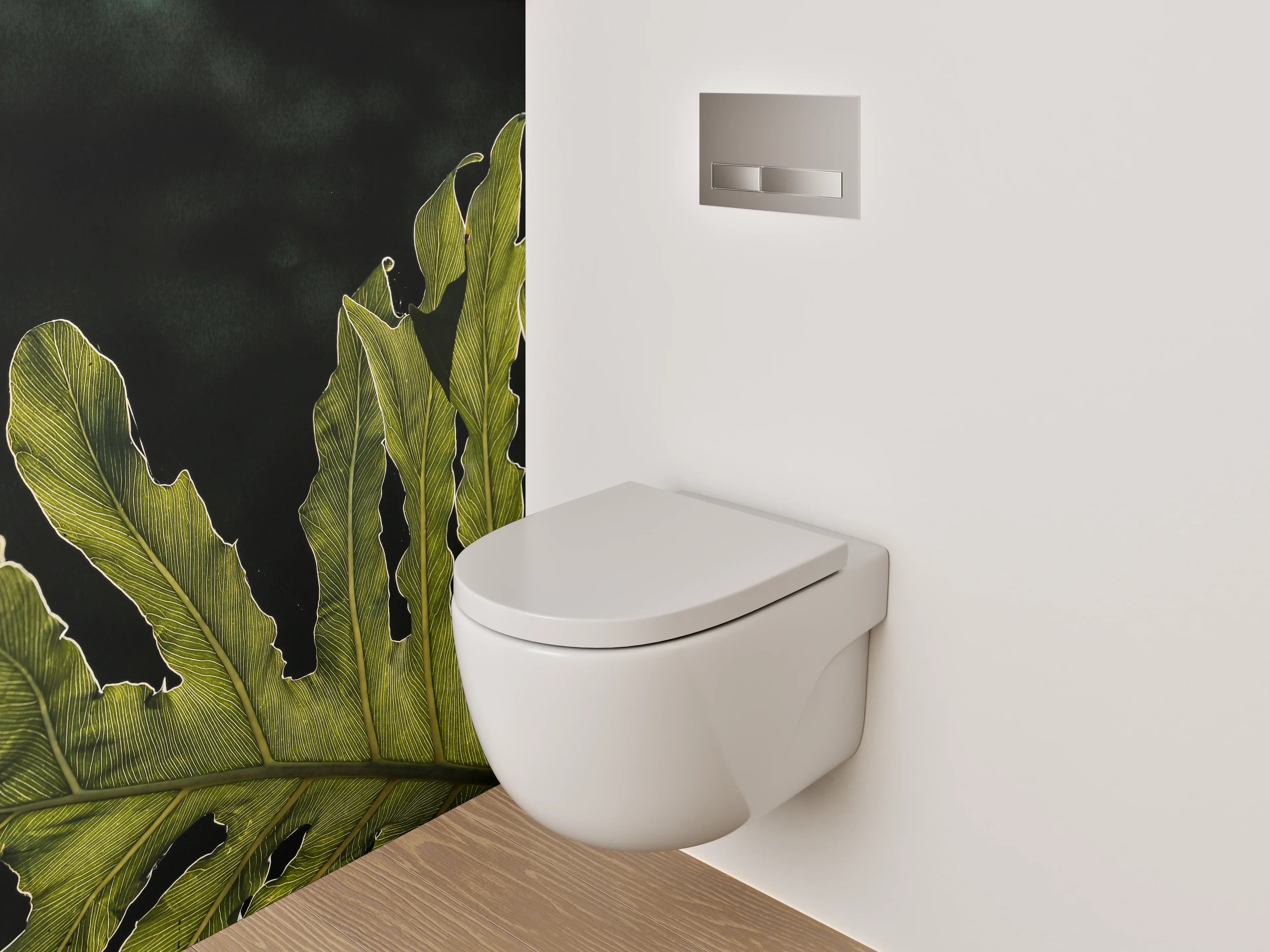 WC-Rückwand - Tropische Blattstruktur Naturmotiv