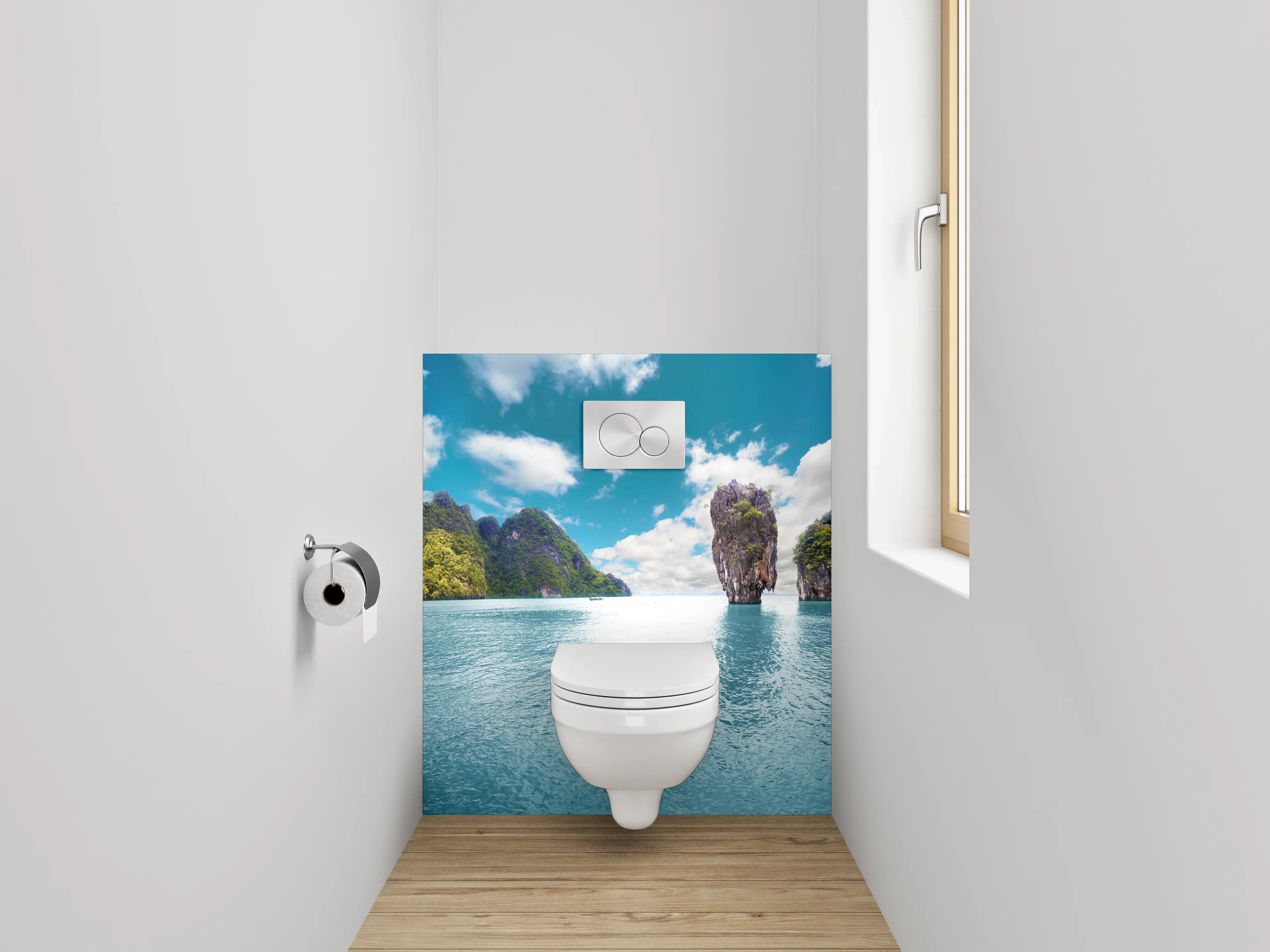 WC-Rückwand - Tropische Inselkulisse Panorama