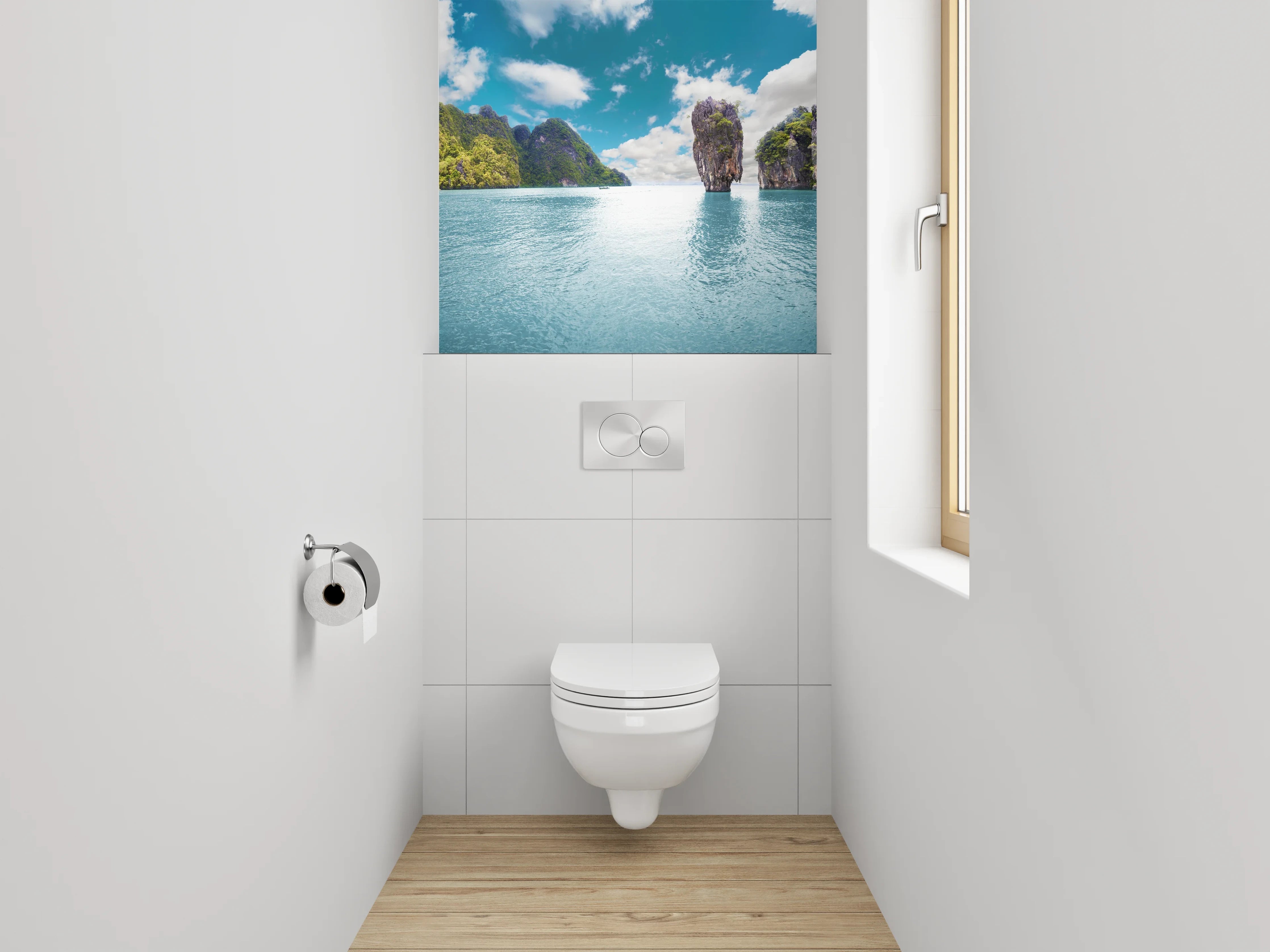WC-Rückwand - Tropische Inselkulisse Panorama