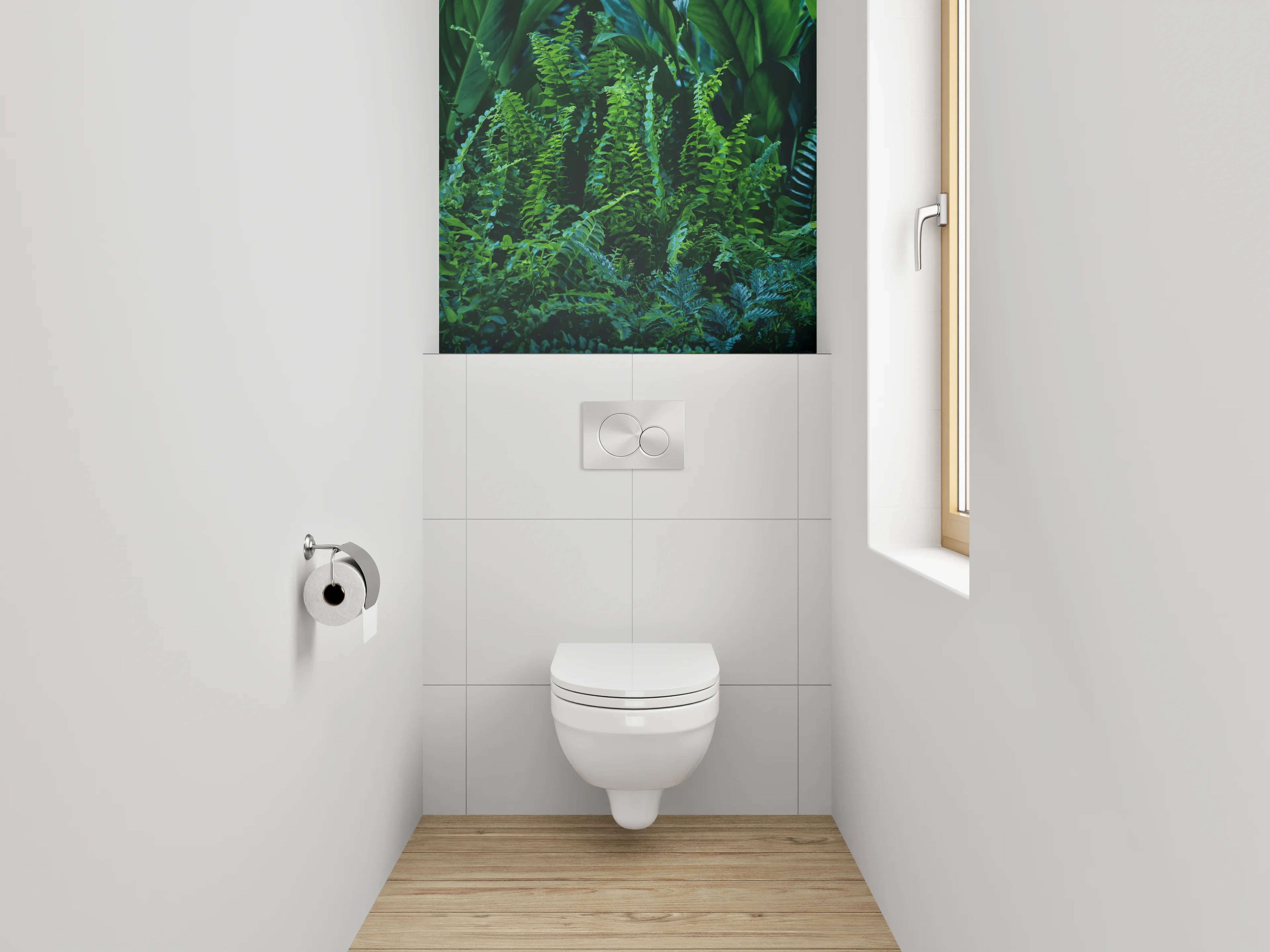 WC-Rückwand - Tropische grüne Pflanzen im Dschungel