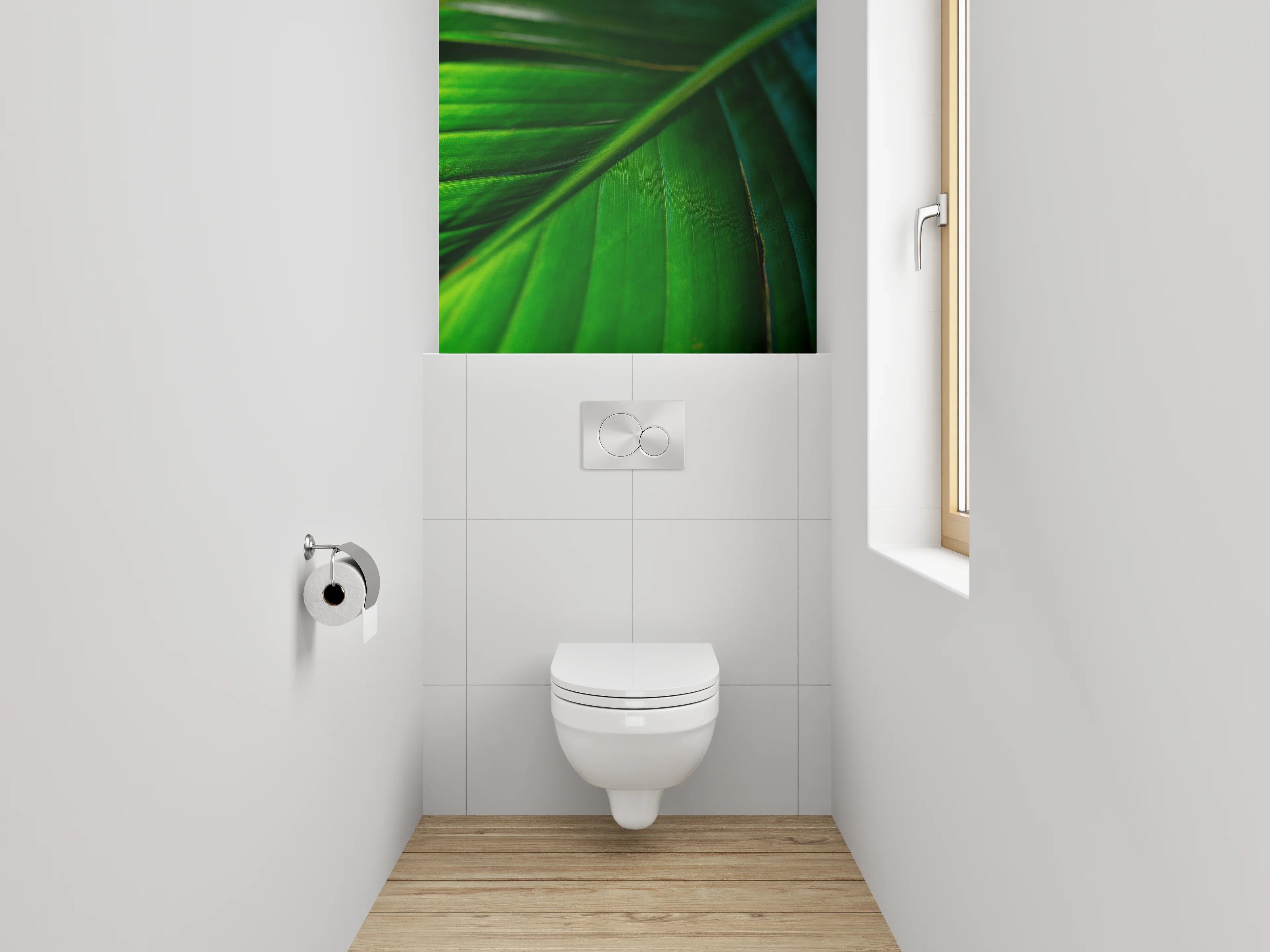 WC-Rückwand - Tropisches Bananenblatt Makro Grün