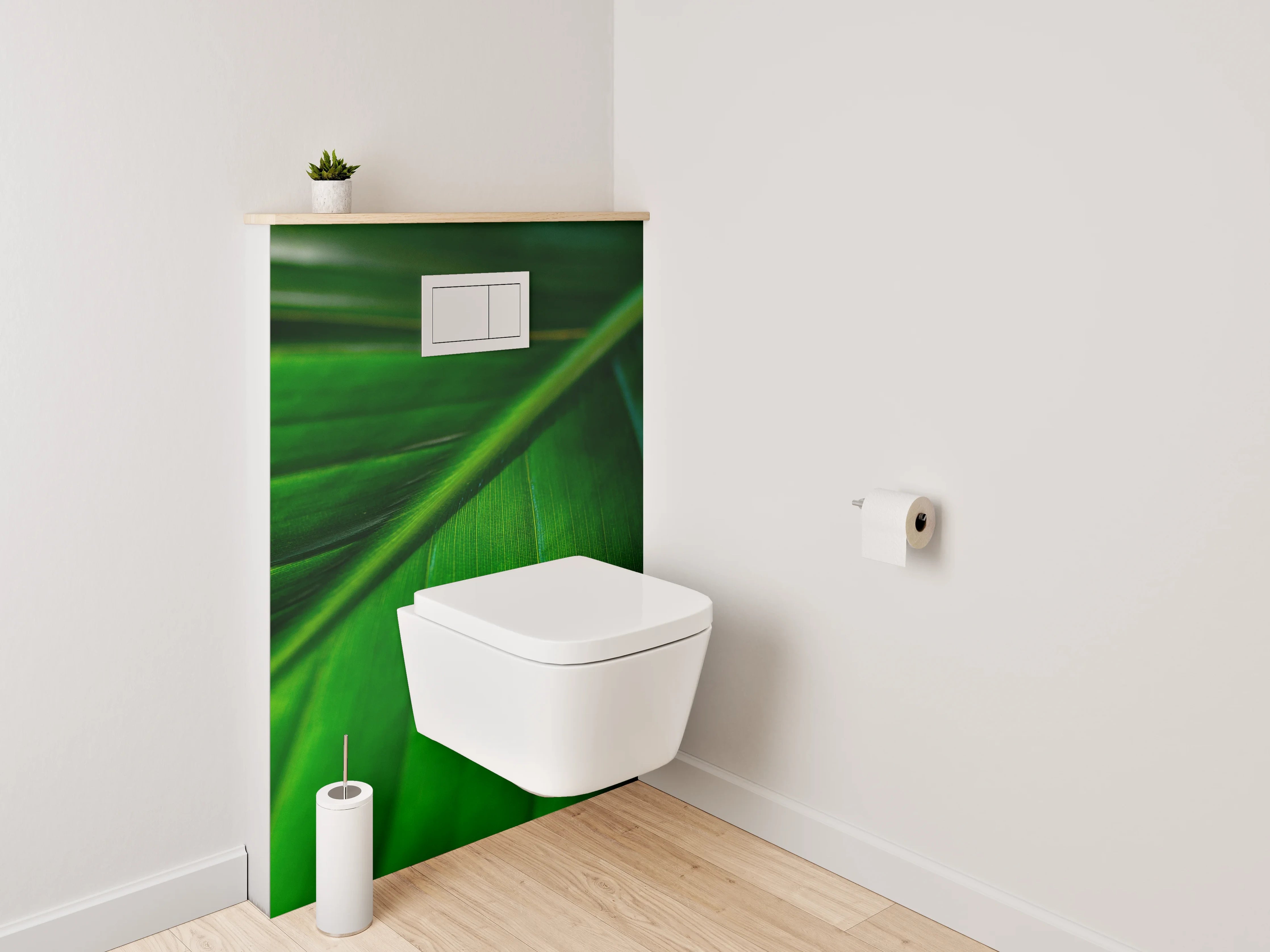 WC-Rückwand - Tropisches Bananenblatt Makro Grün