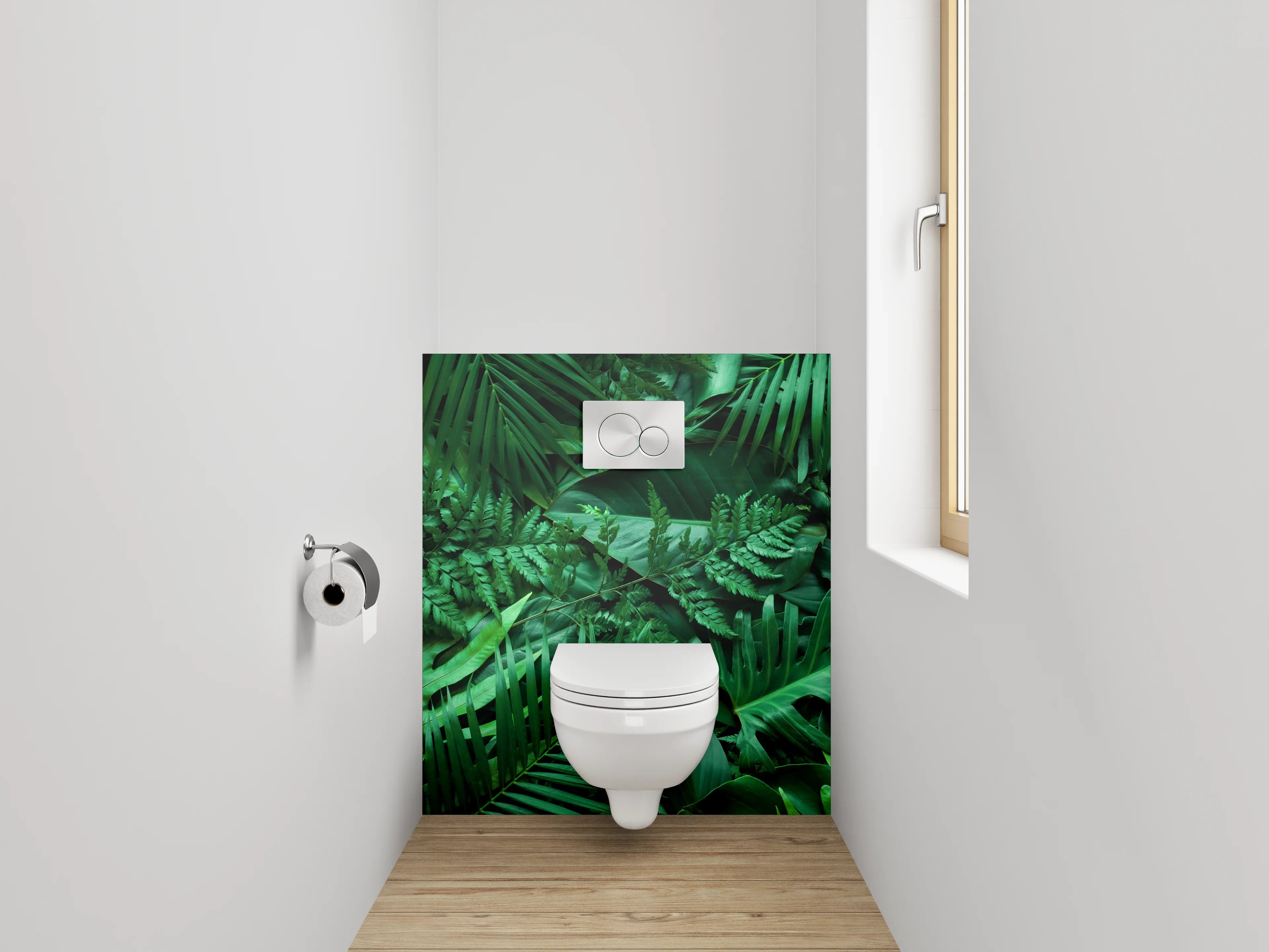 WC-Rückwand - Tropisches Dschungel Blattmuster