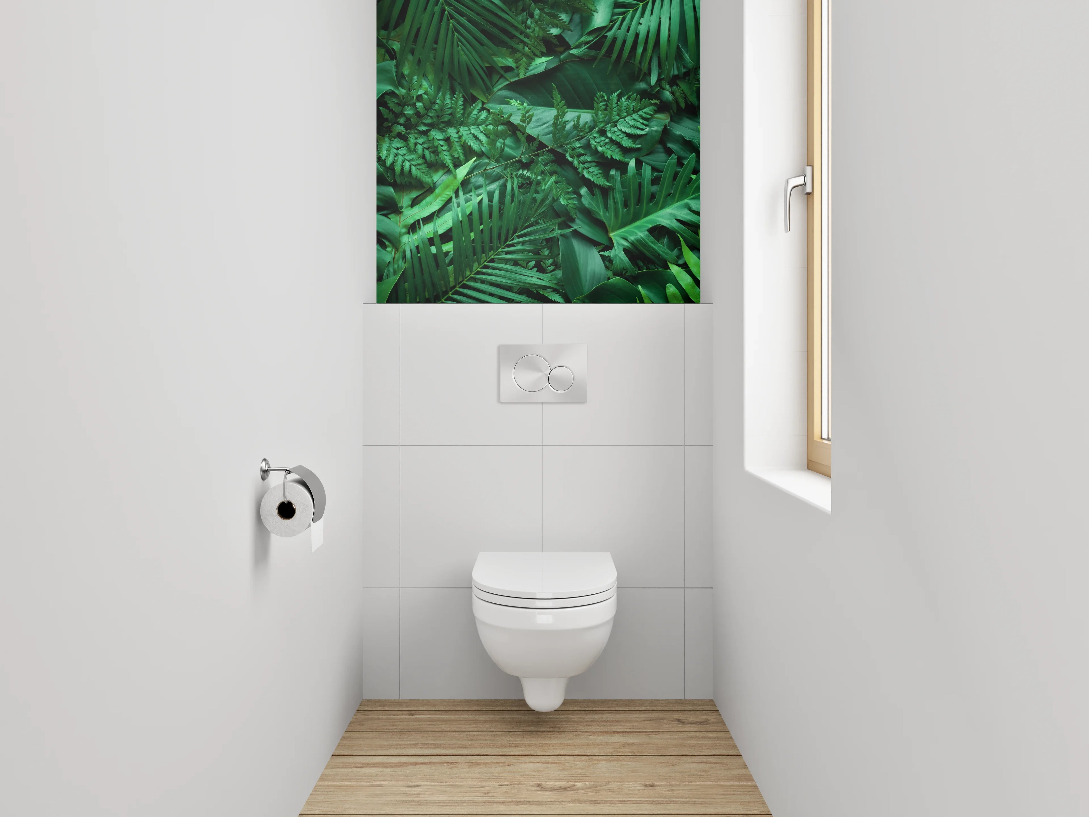 WC-Rückwand - Tropisches Dschungel Blattmuster