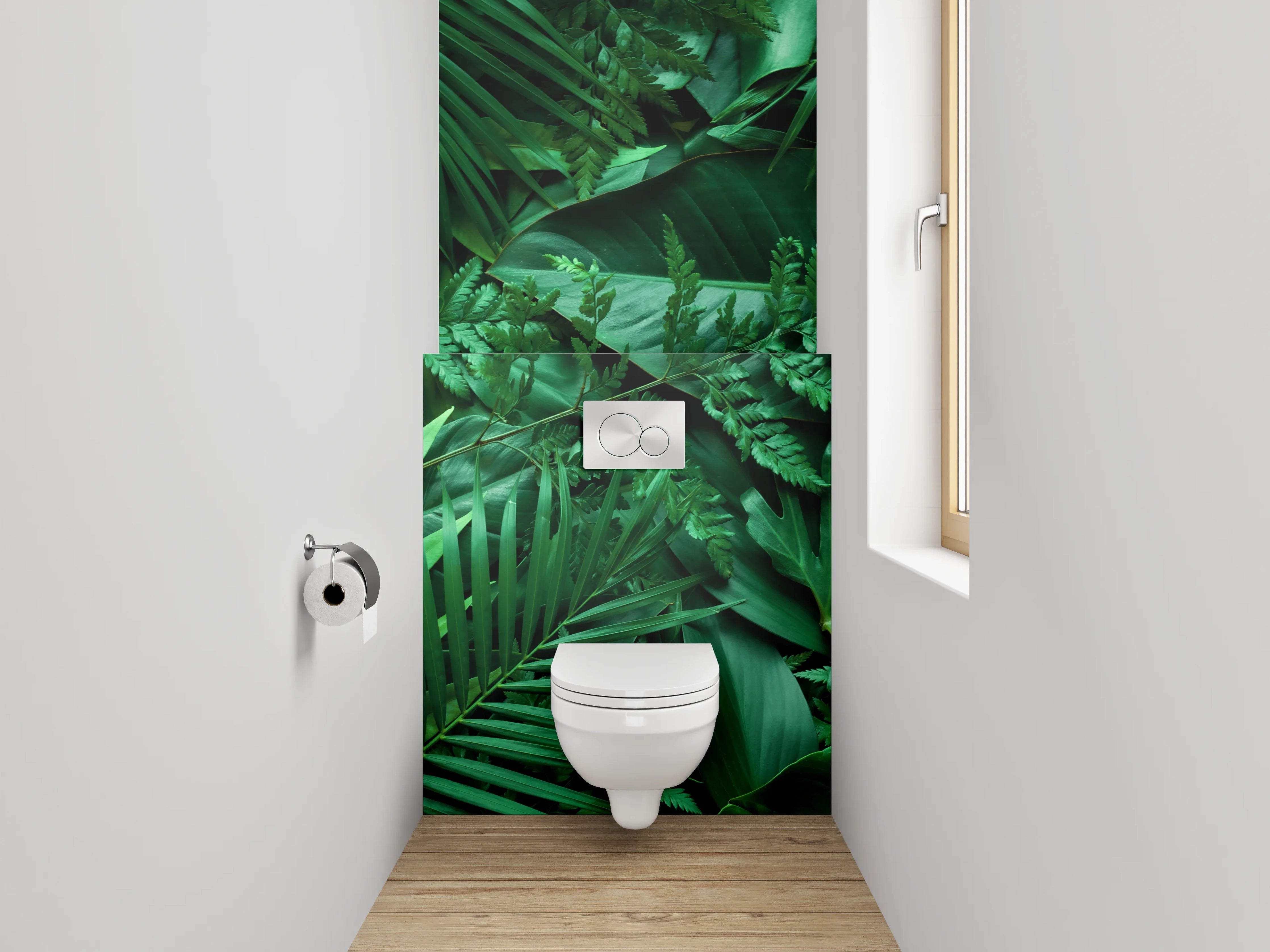 WC-Rückwand - Tropisches Dschungel Blattmuster