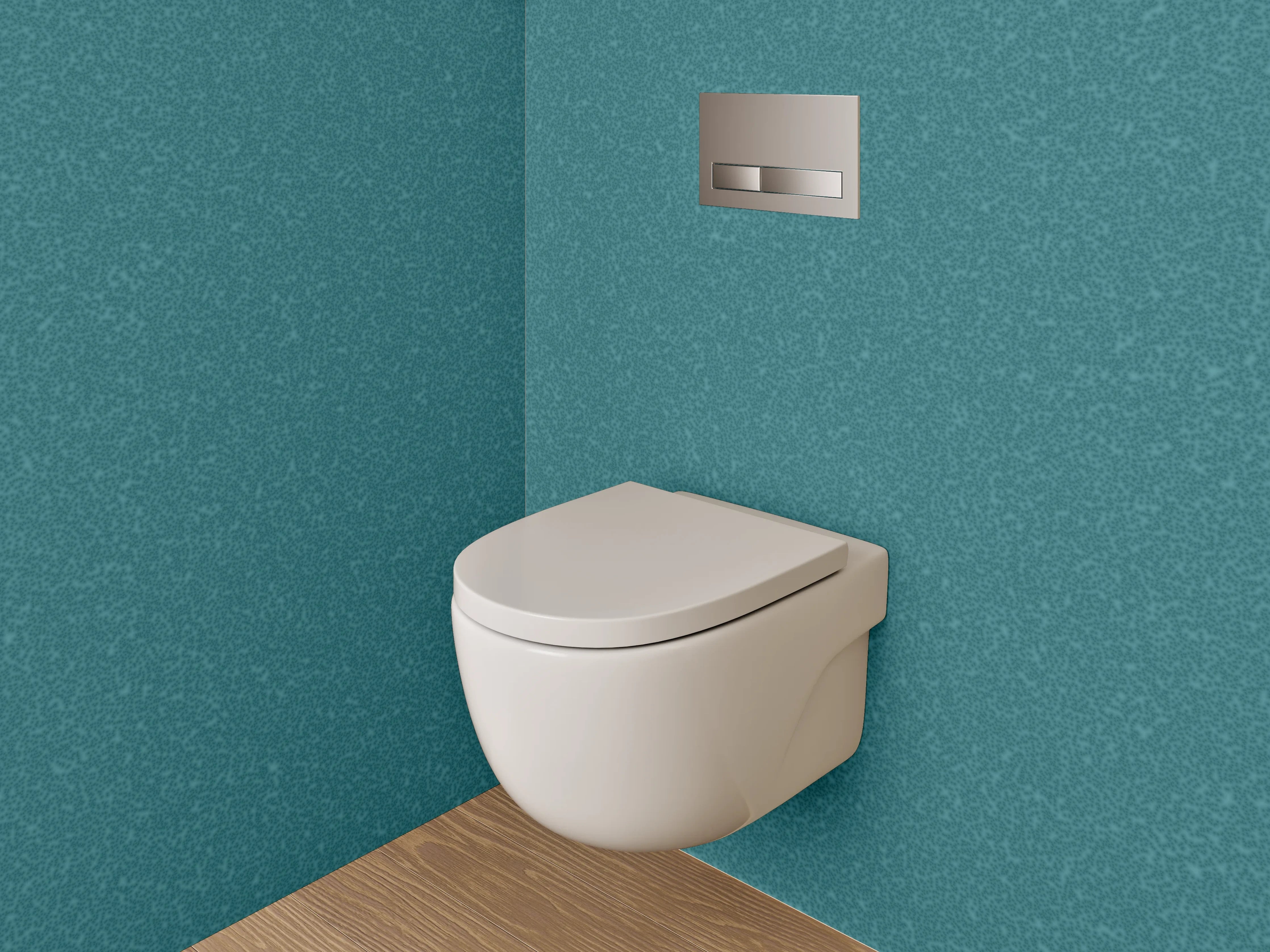 WC-Rückwand - Türkis strukturierte Uni-Farbe modern