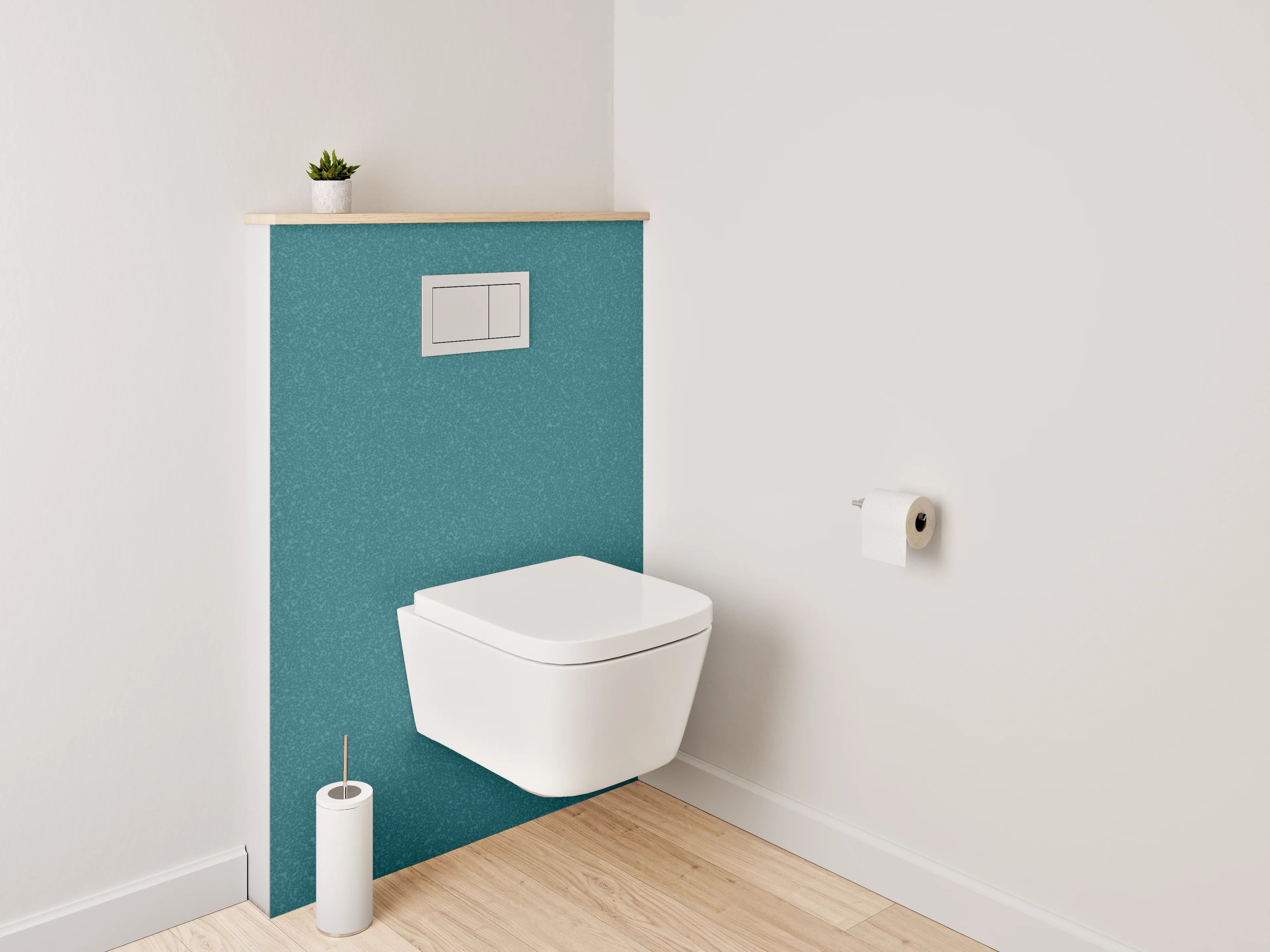 WC-Rückwand - Türkis strukturierte Uni-Farbe modern