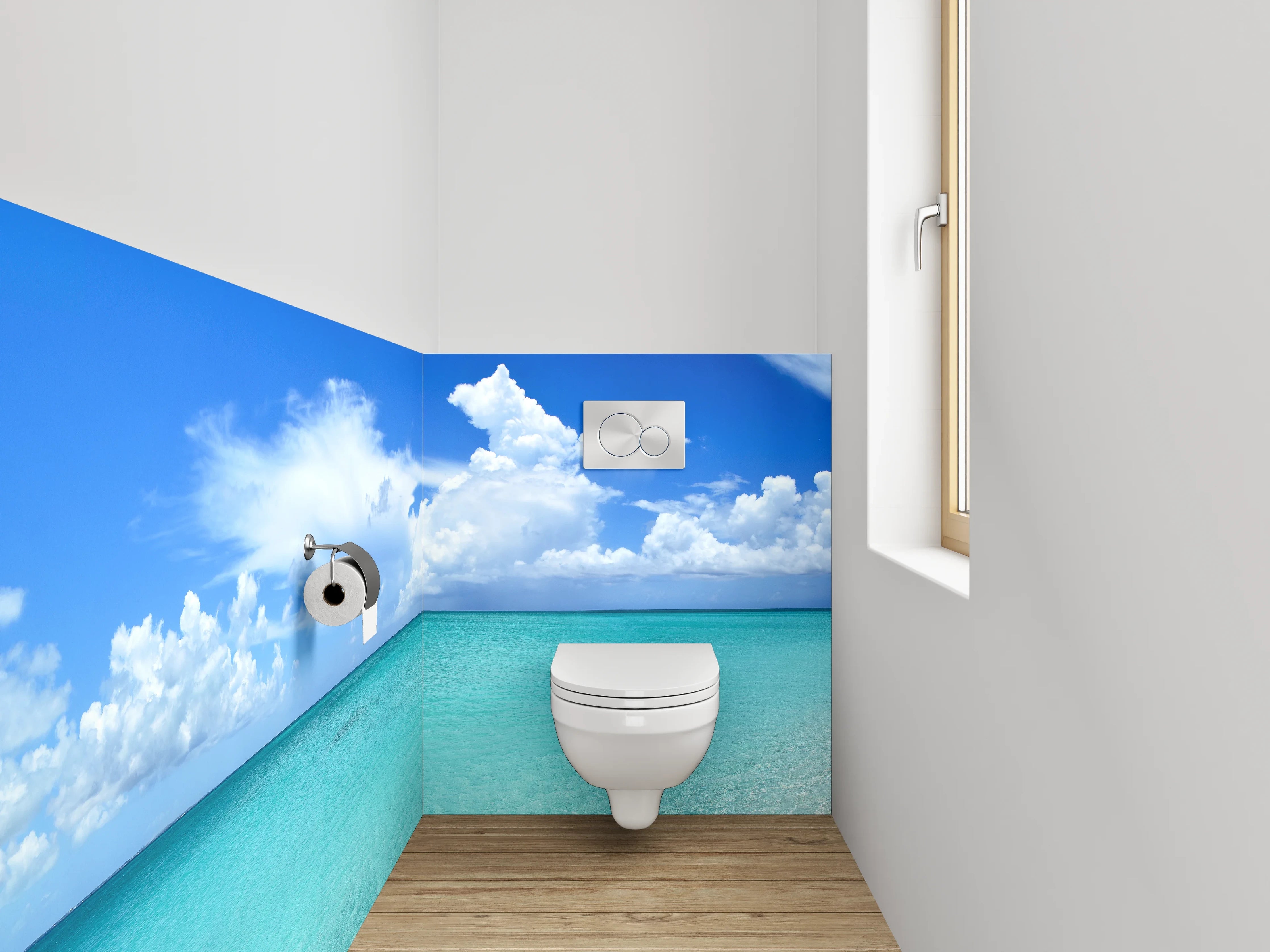 WC-Rückwand - Türkisblaues Paradies am Meer