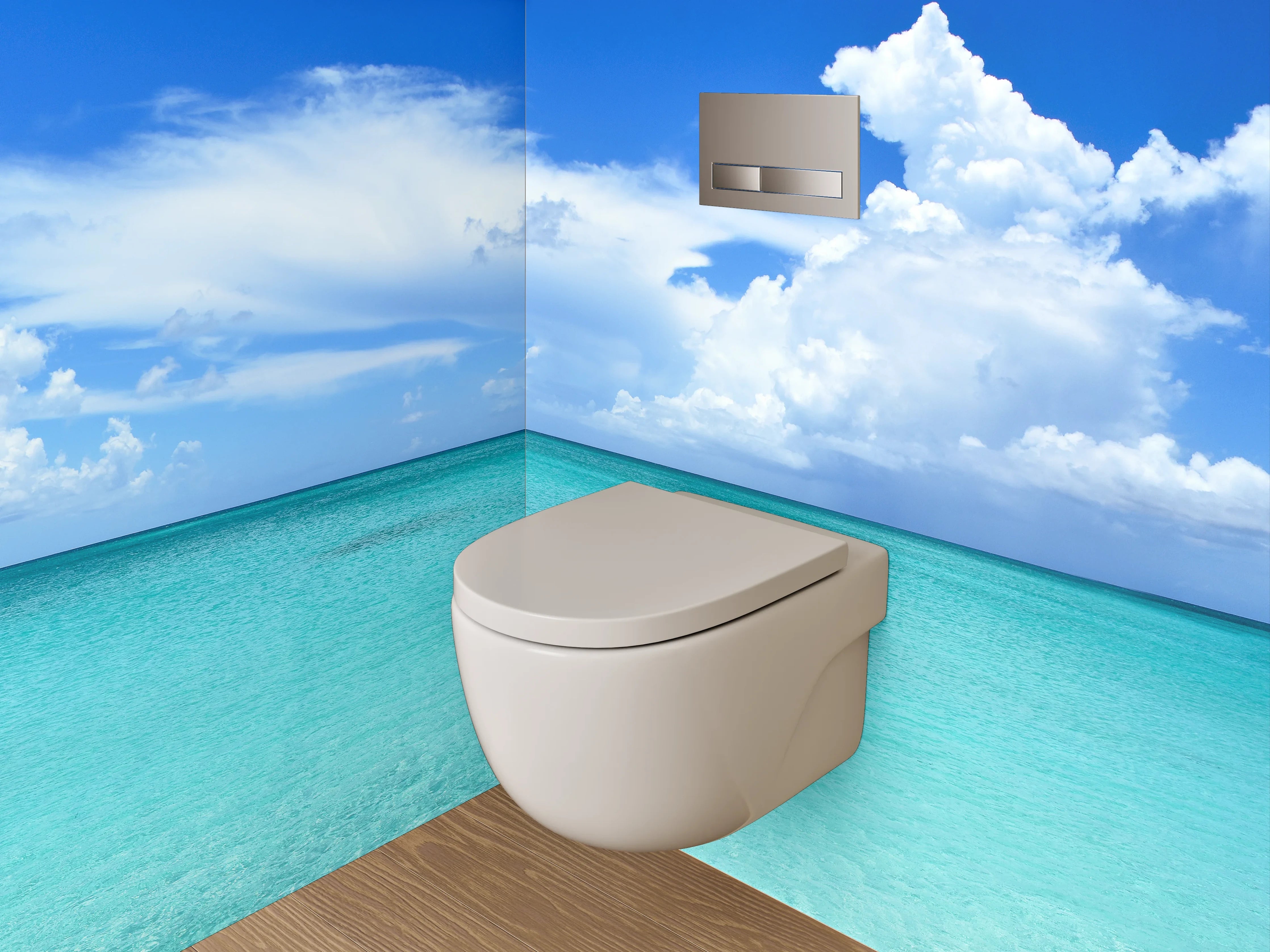 WC-Rückwand - Türkisblaues Paradies am Meer