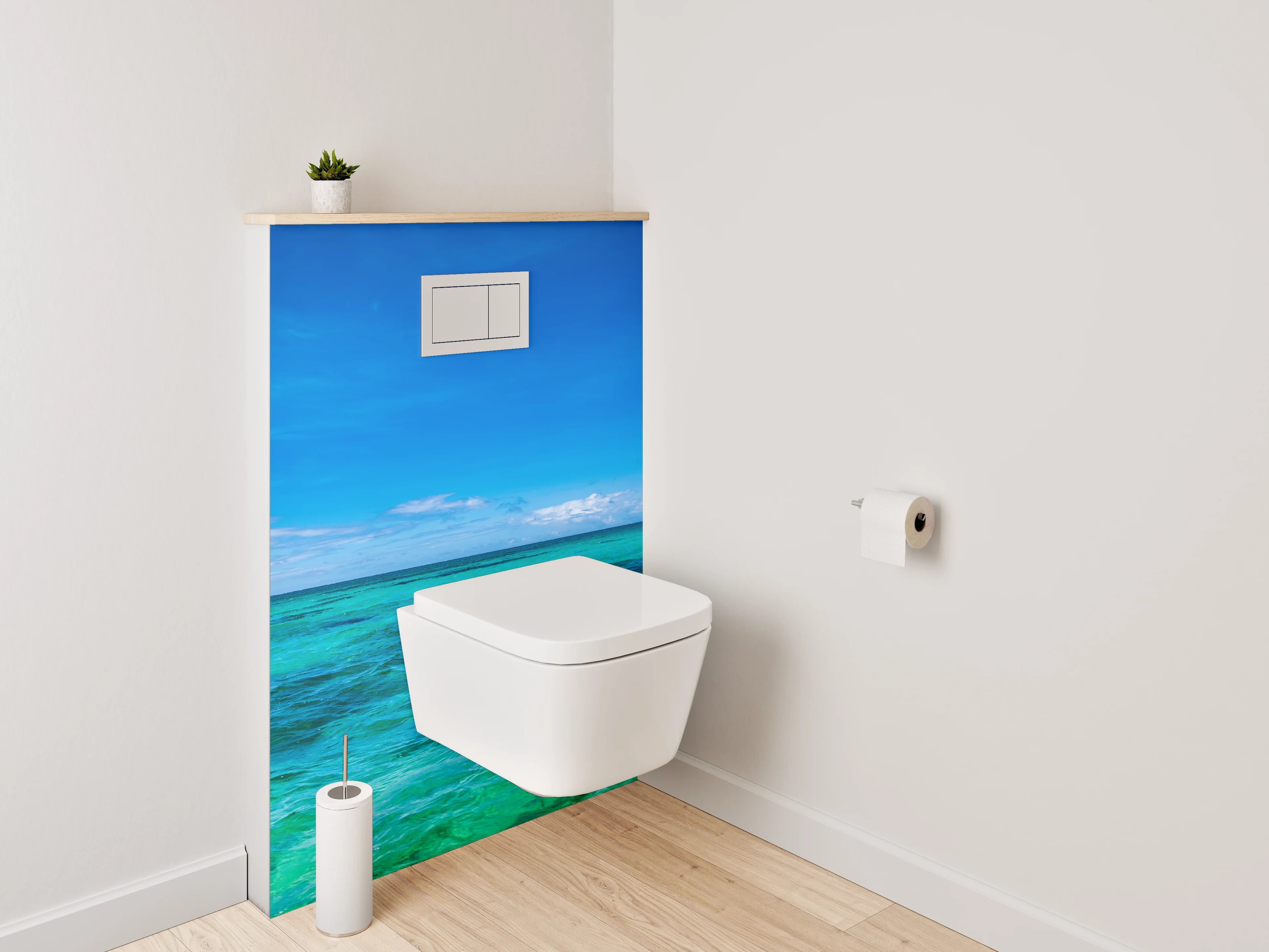 WC-Rückwand - Türkises Meer und blauer Himmel