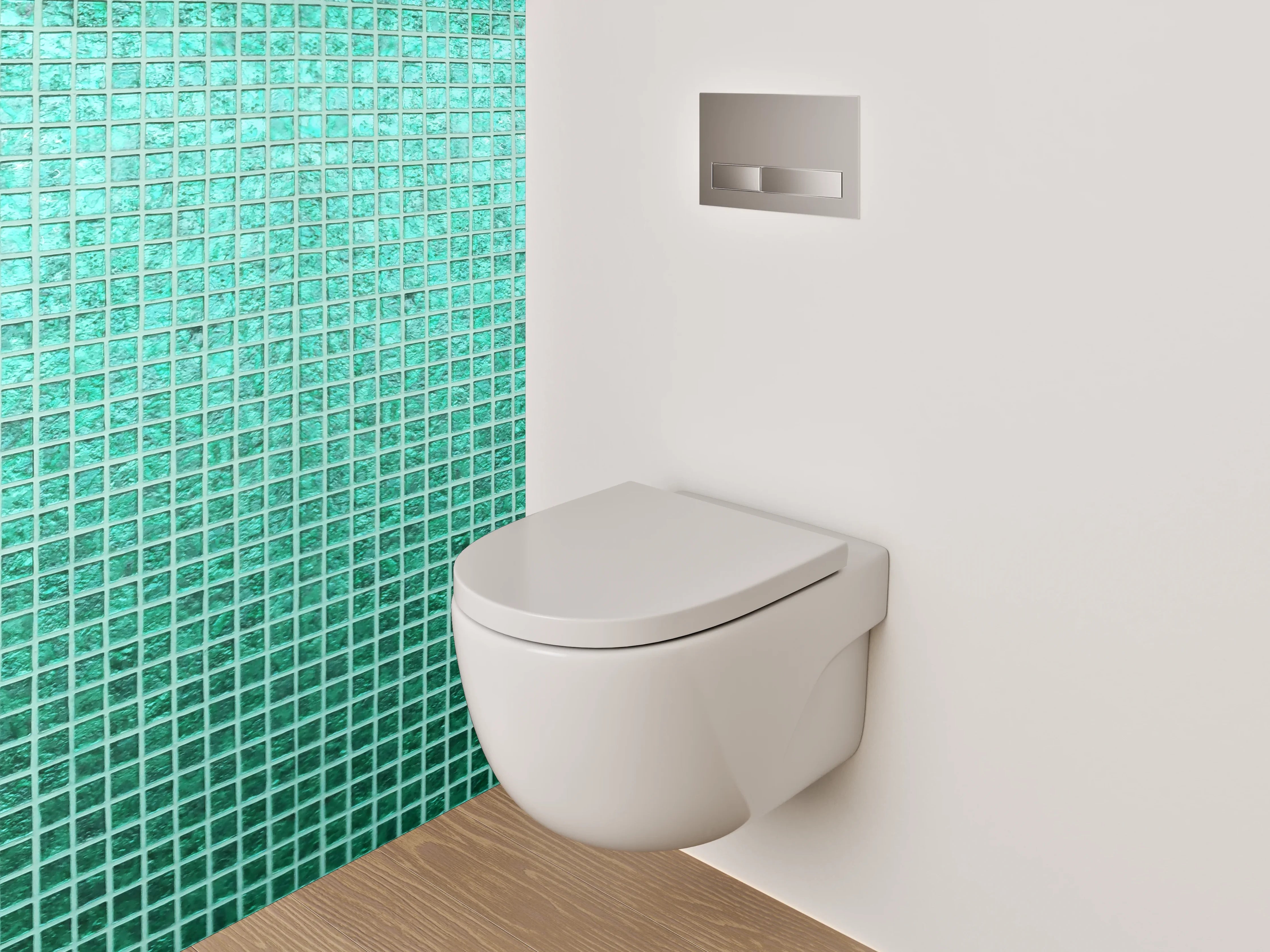 WC-Rückwand - Türkisgrünes Mosaik Fliesenmotiv