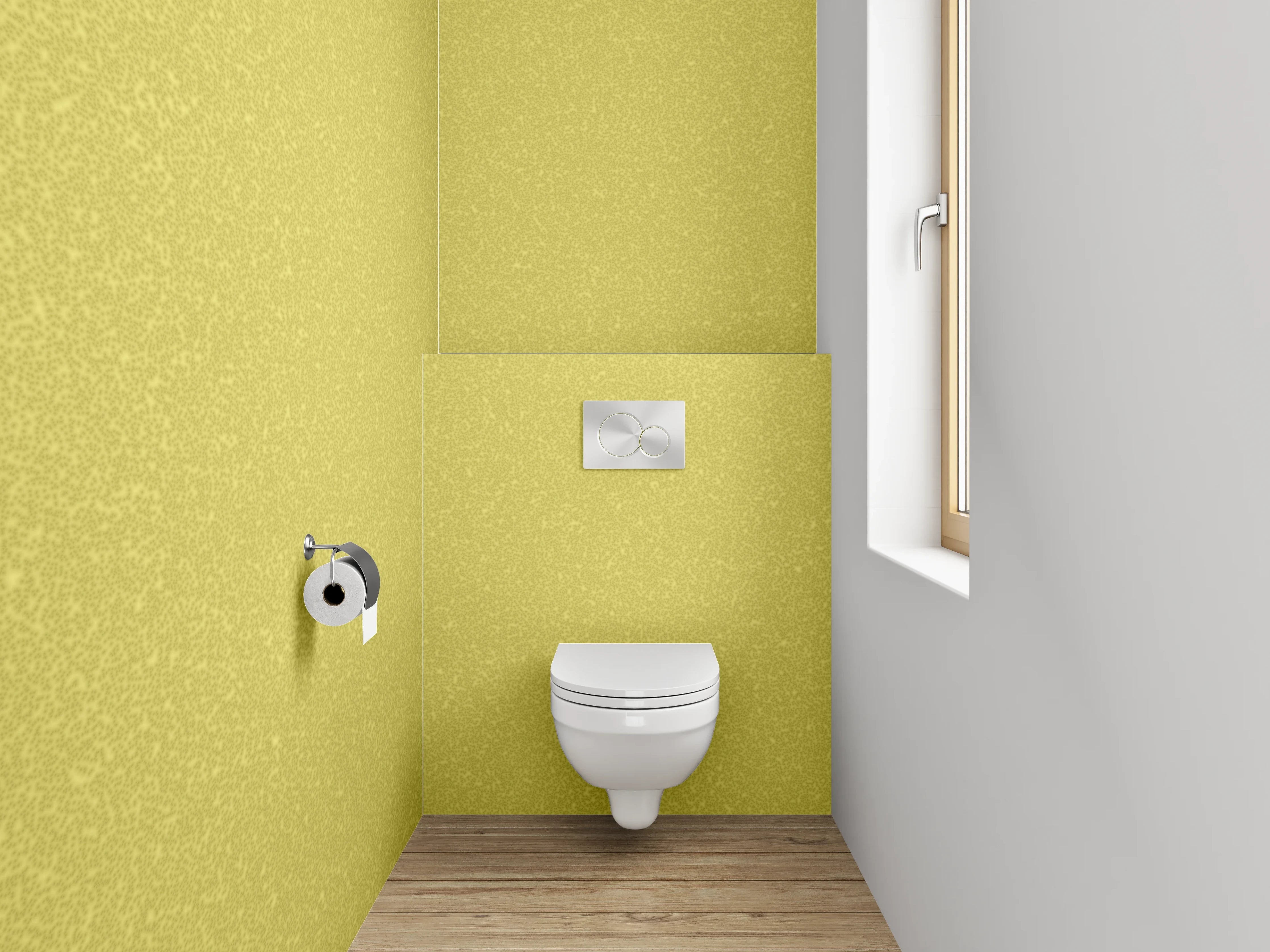 WC-Rückwand - Uni-Farbe Ockergelb Struktur