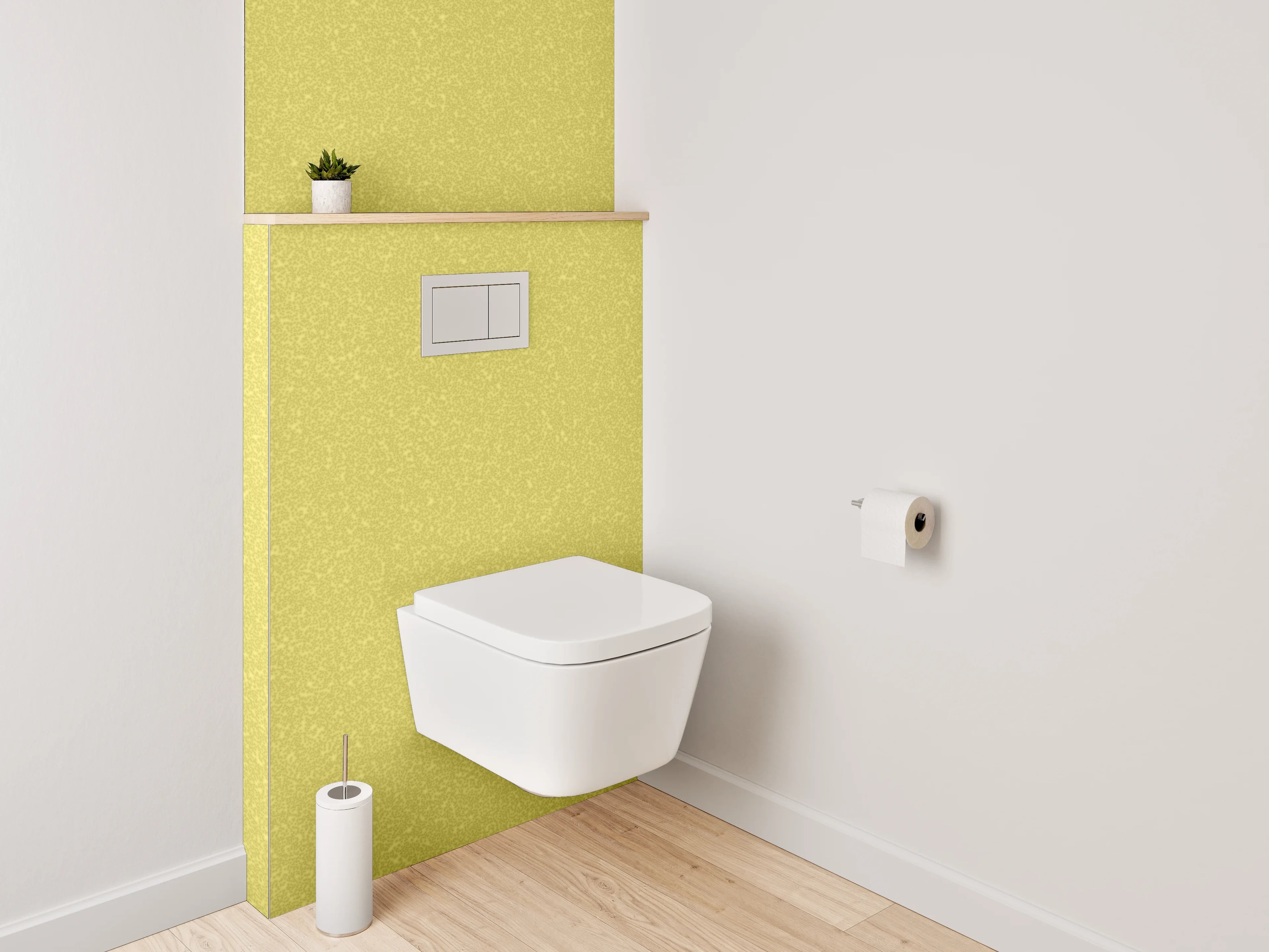 WC-Rückwand - Uni-Farbe Ockergelb Struktur
