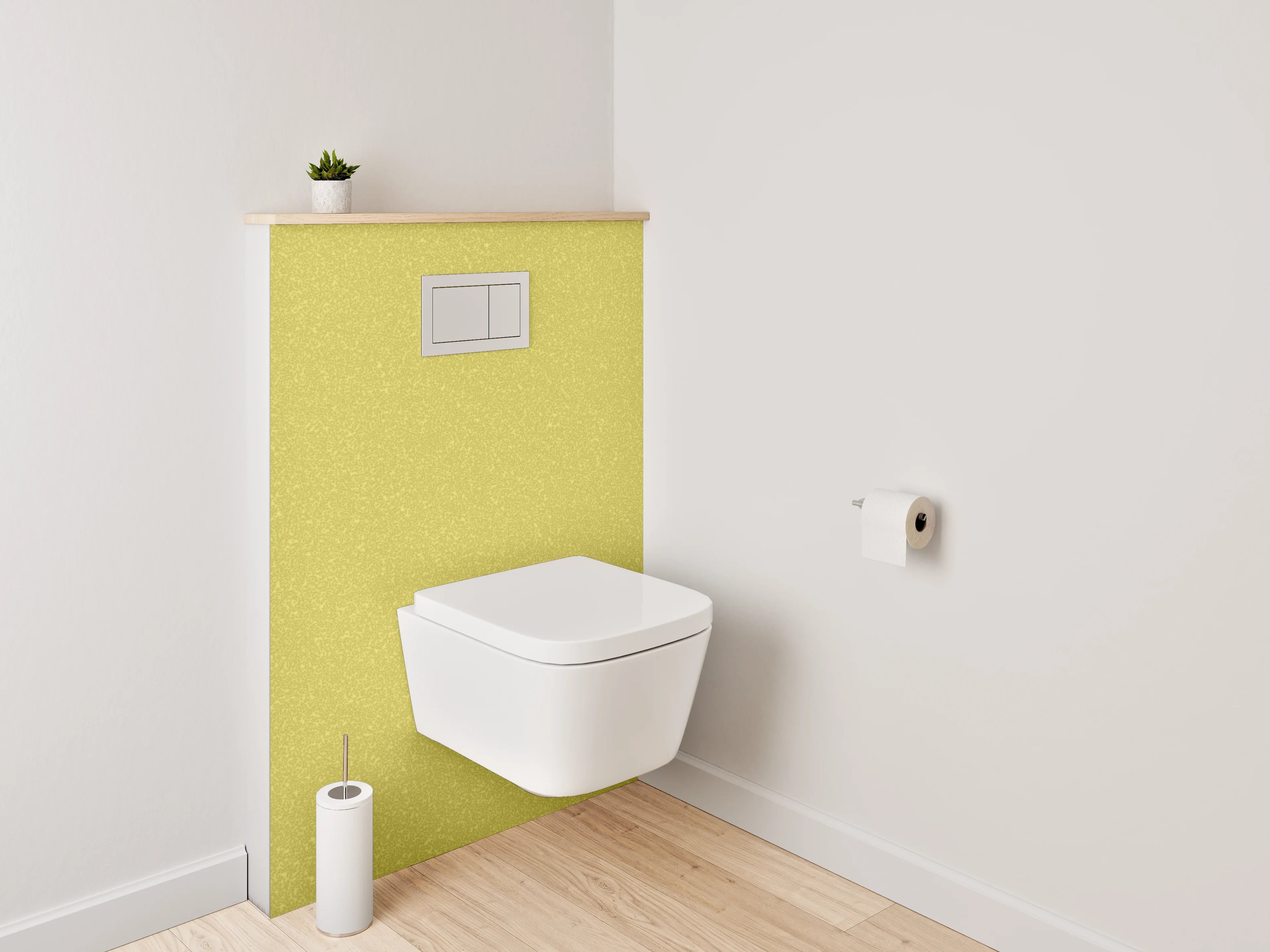 WC-Rückwand - Uni-Farbe Ockergelb Struktur