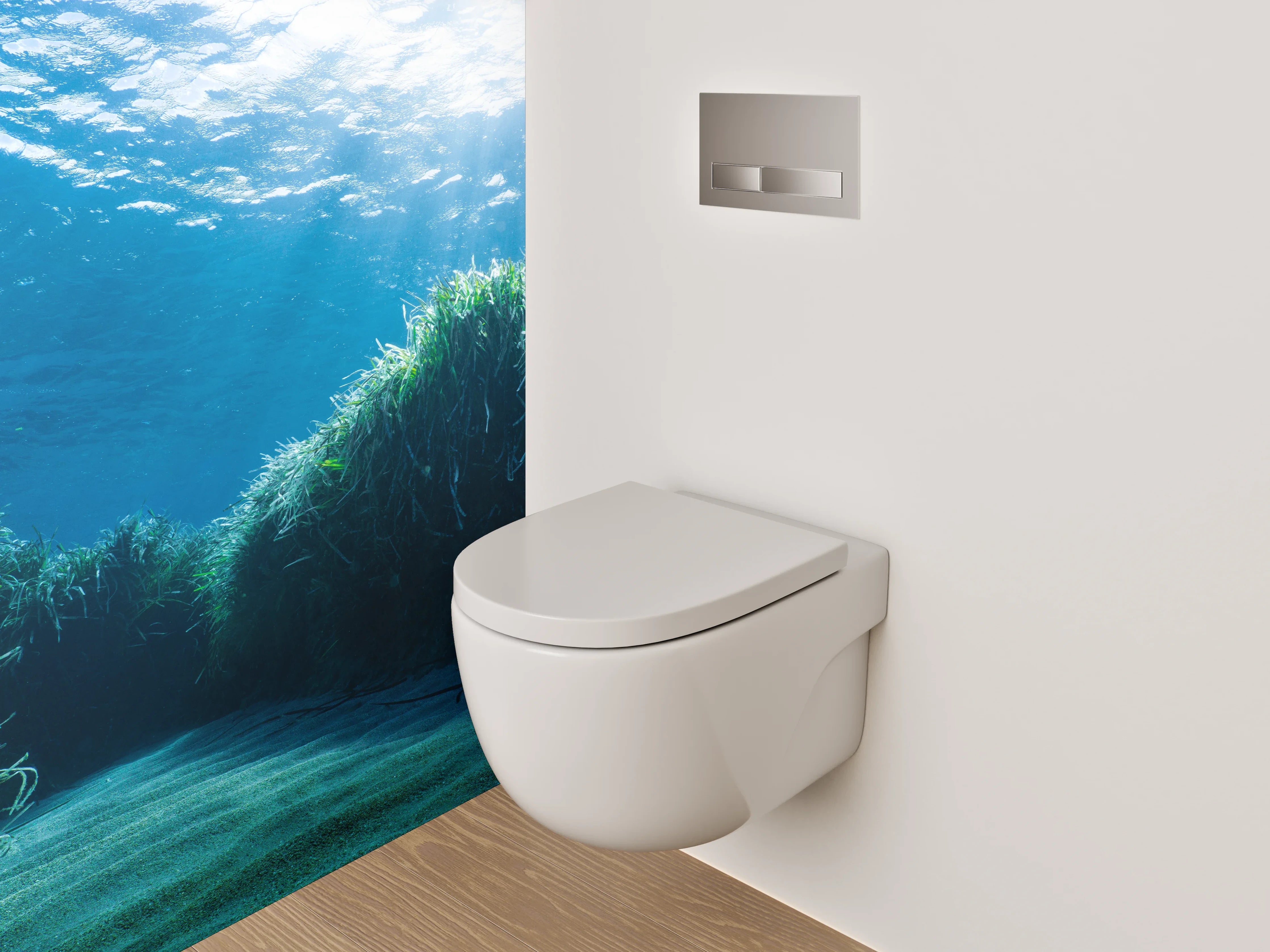 WC-Rückwand - Unterwasserwelt Seegras Meerblick