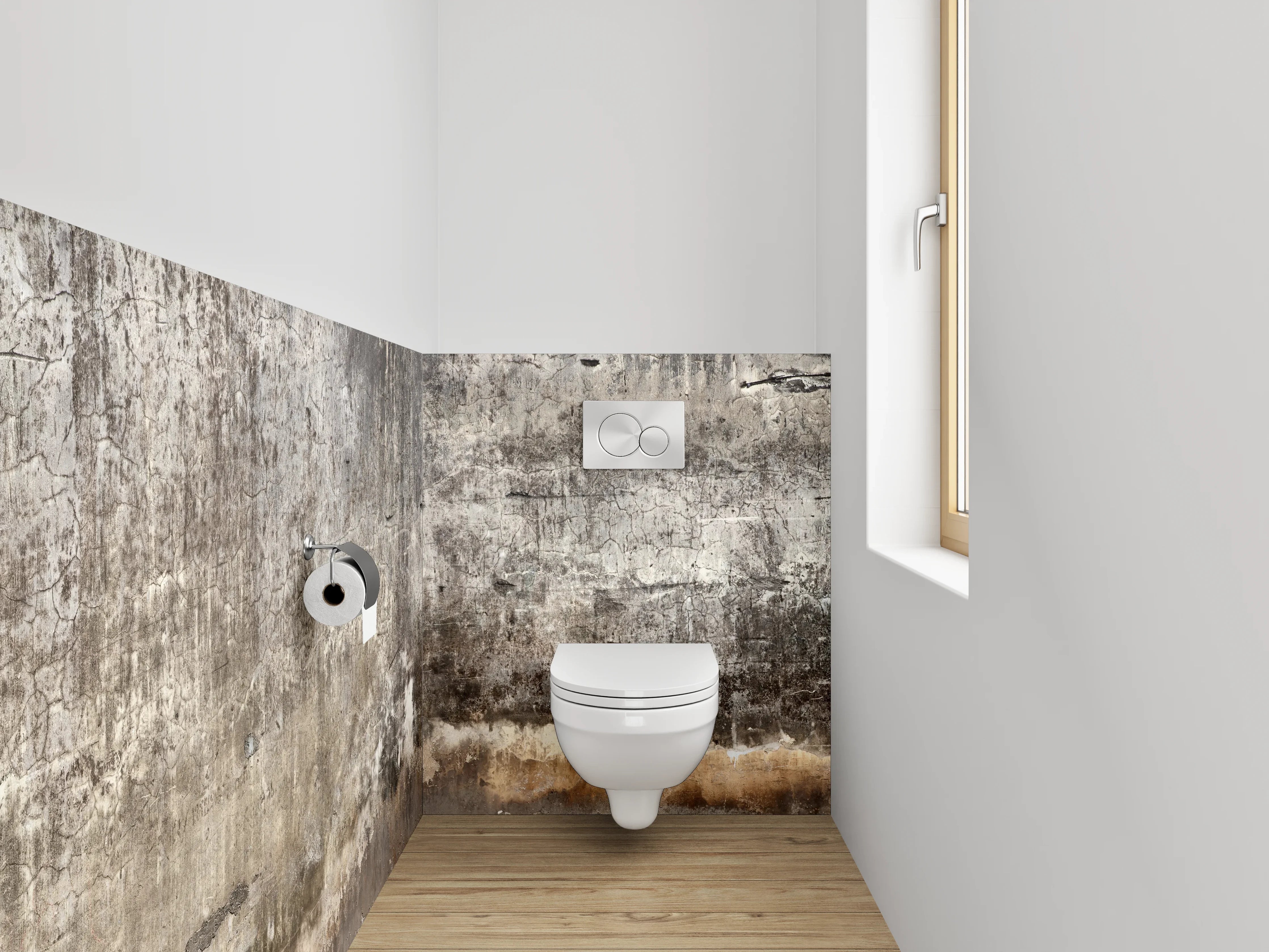 WC-Rückwand - Vintage Betonwand Struktur