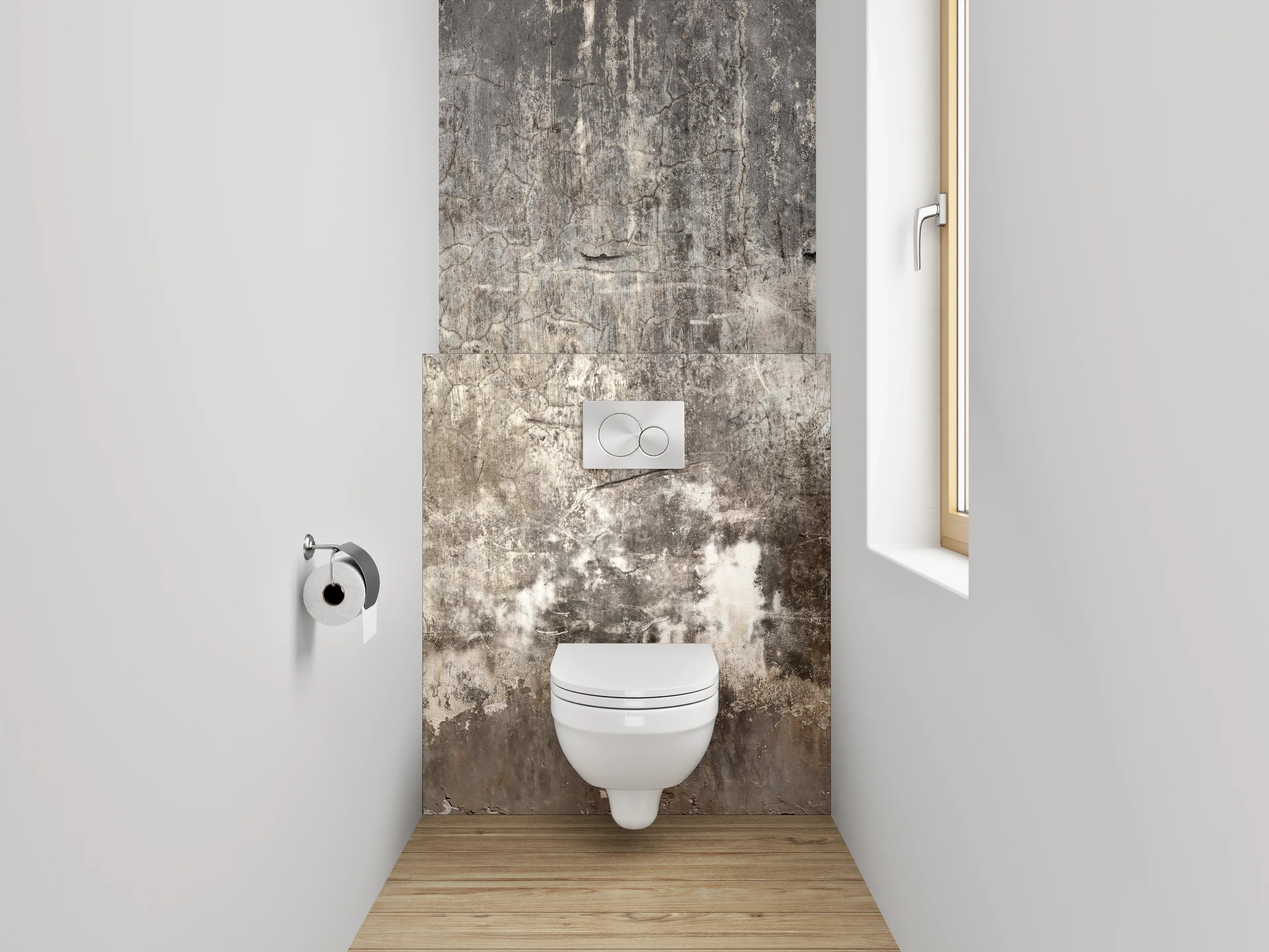 WC-Rückwand - Vintage Betonwand Struktur