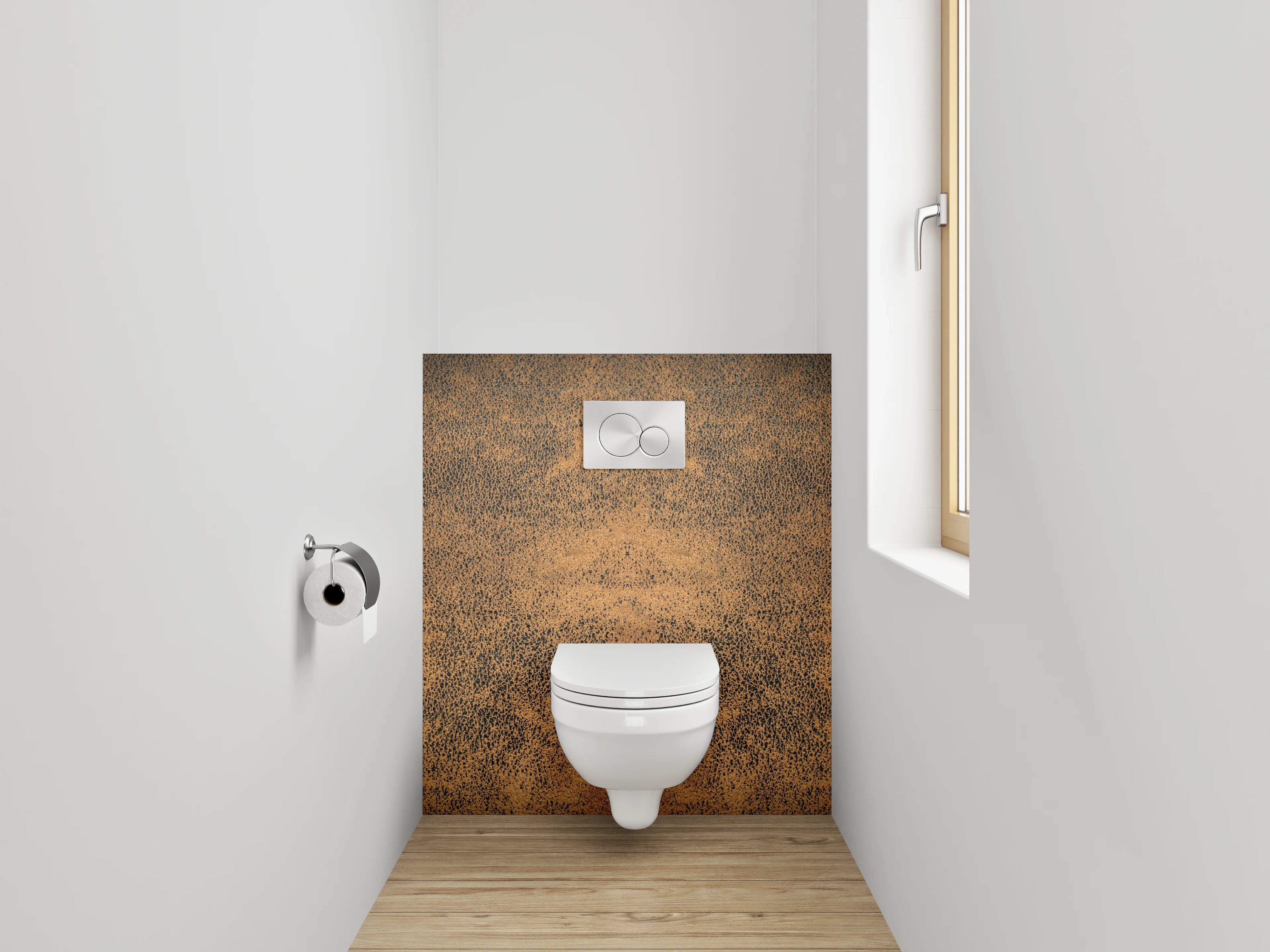 WC-Rückwand - Vintage Braun Struktur Tapete