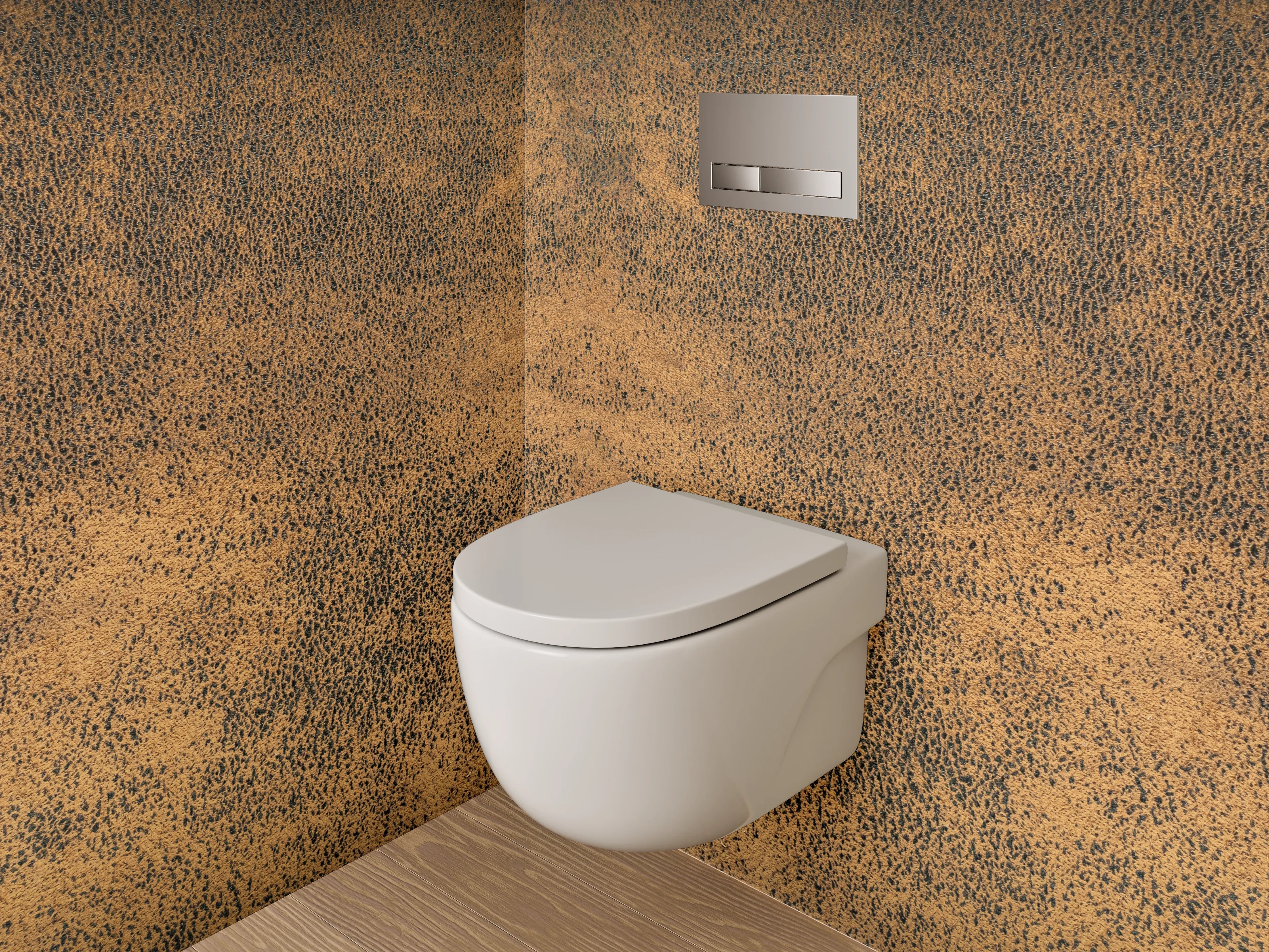 WC-Rückwand - Vintage Braun Struktur Tapete