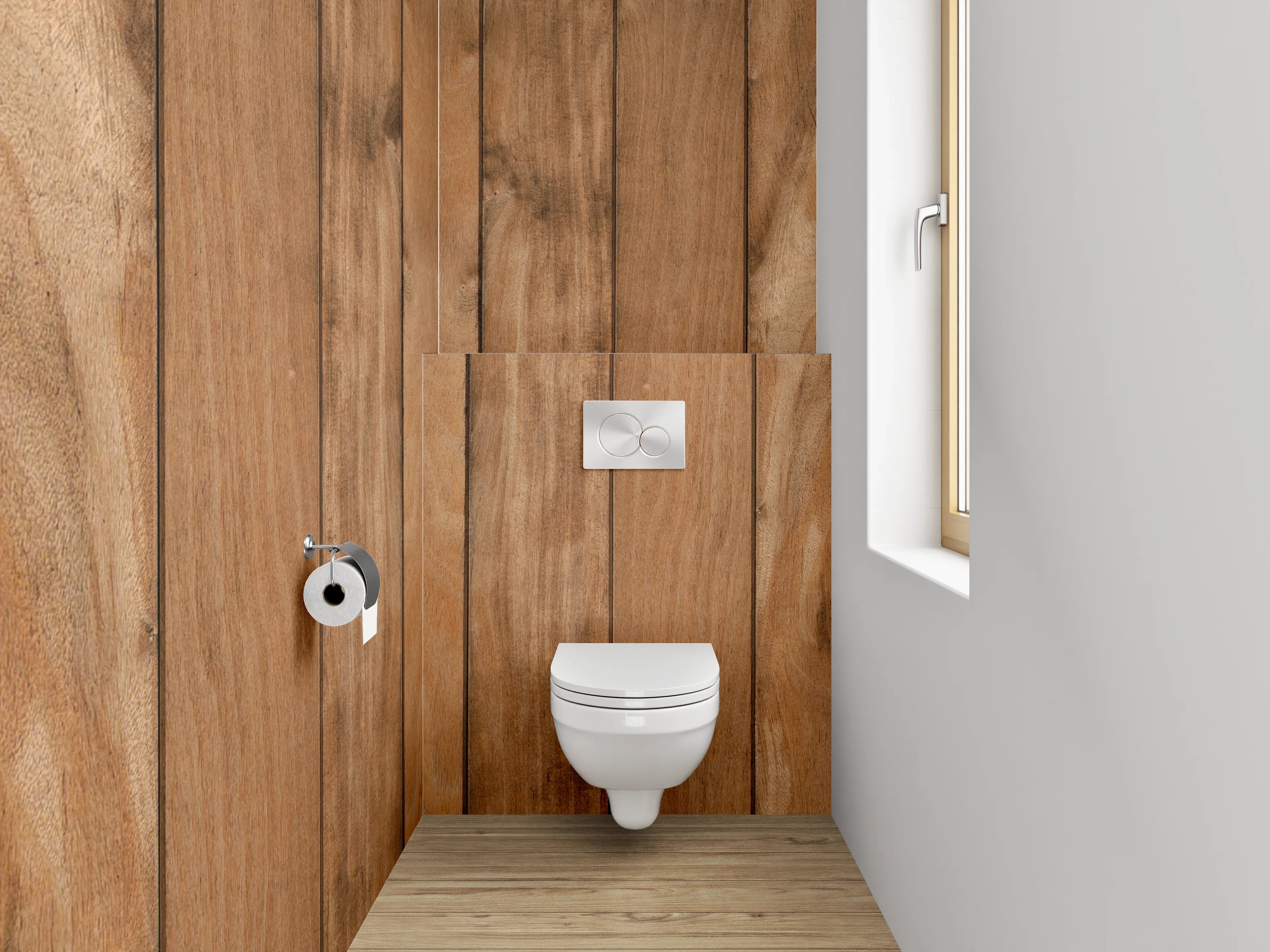 WC-Rückwand - Vintage Graufasertapete