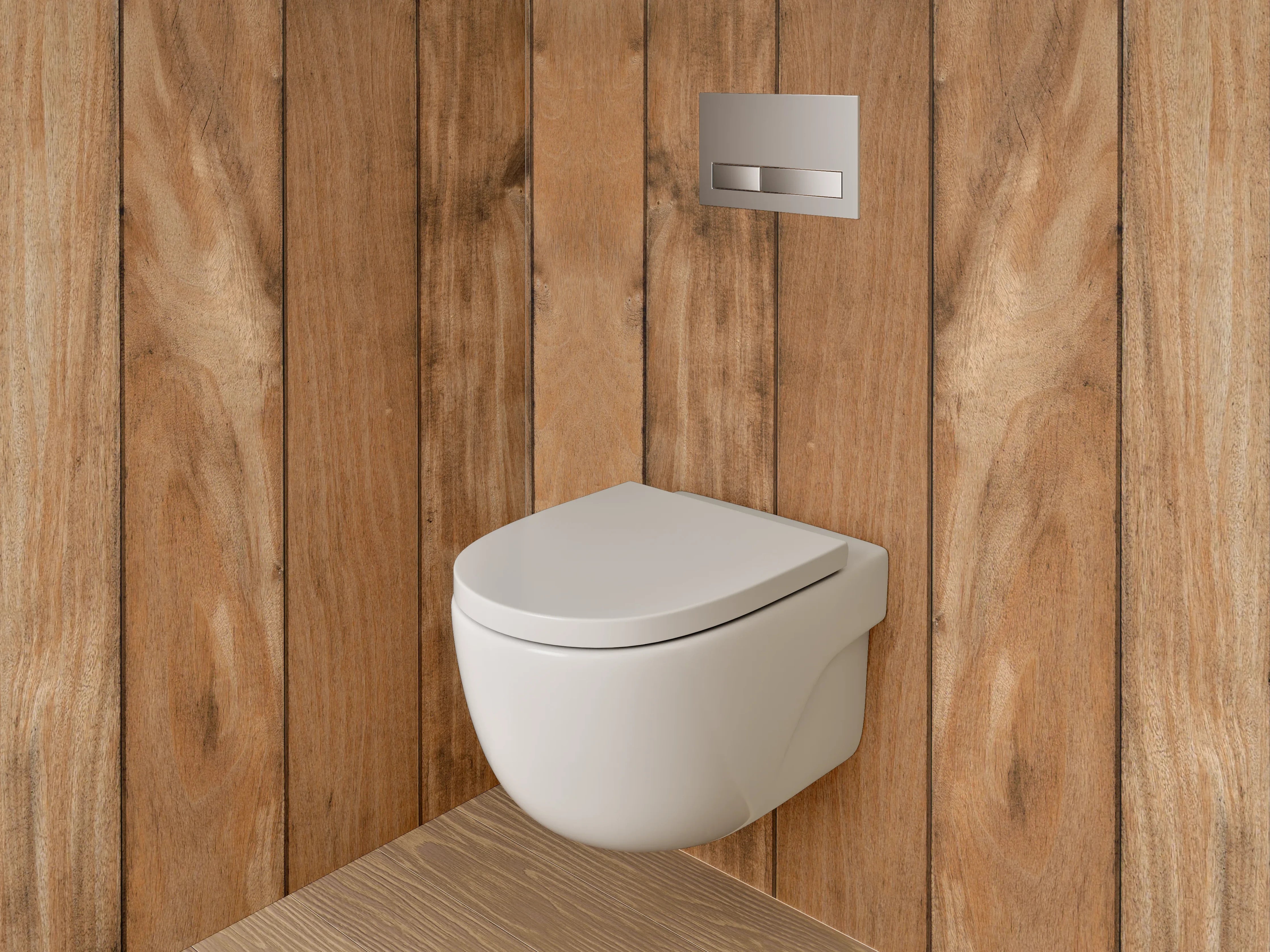 WC-Rückwand - Vintage Graufasertapete