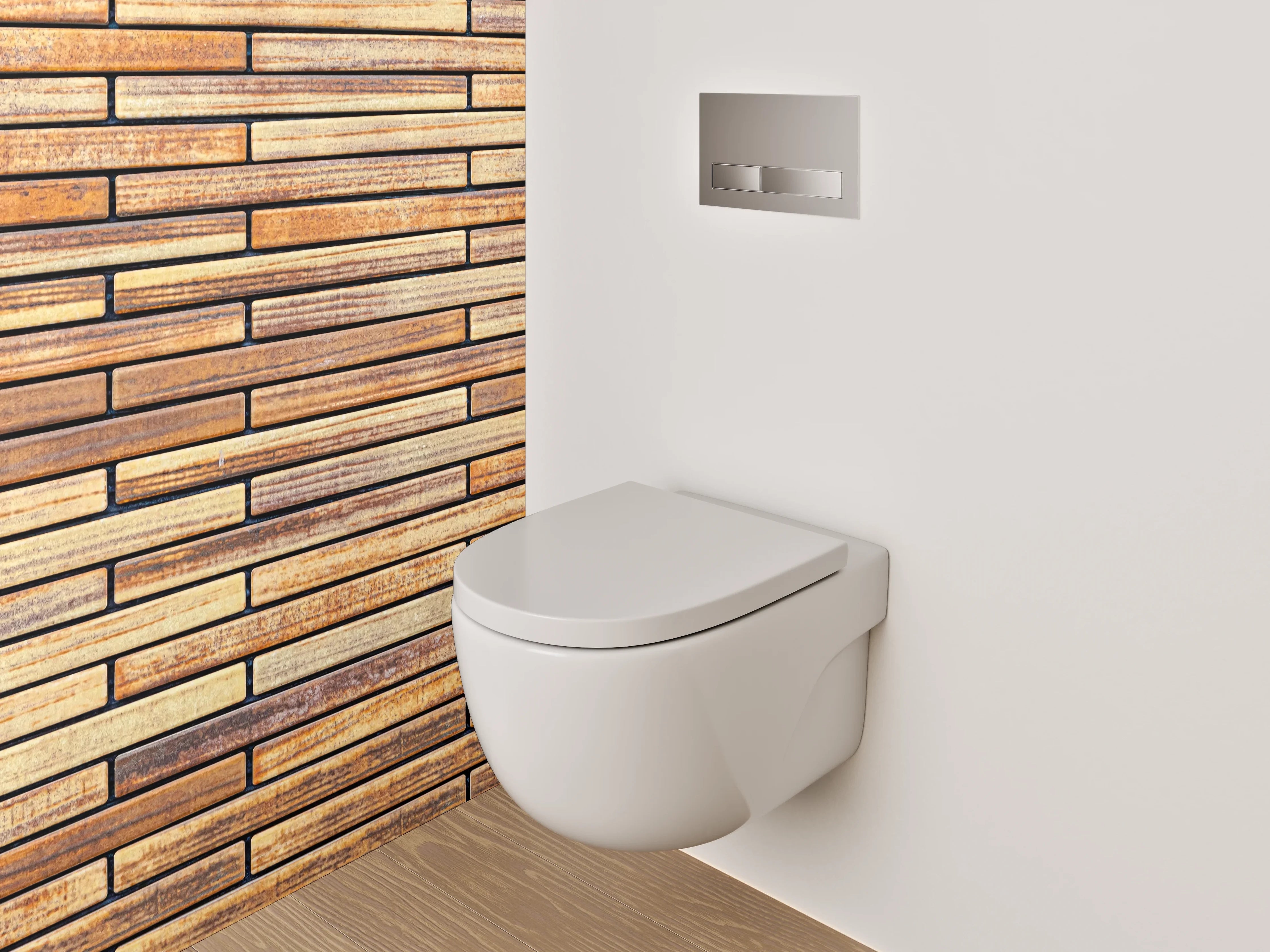 WC-Rückwand - Vintage Holz Fliesen Wandmuster