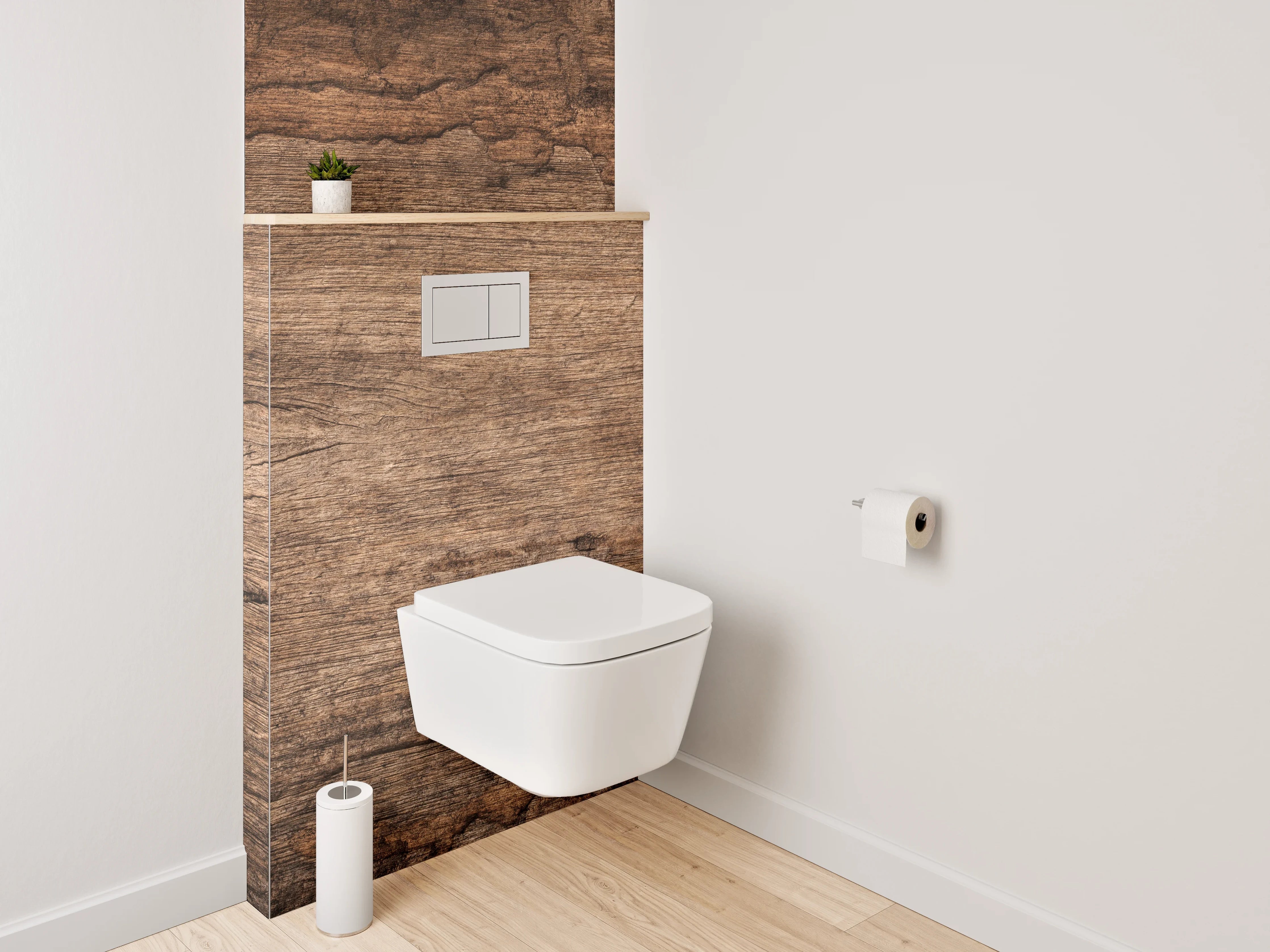 WC-Rückwand - Vintage Holzoptik Wanddekor