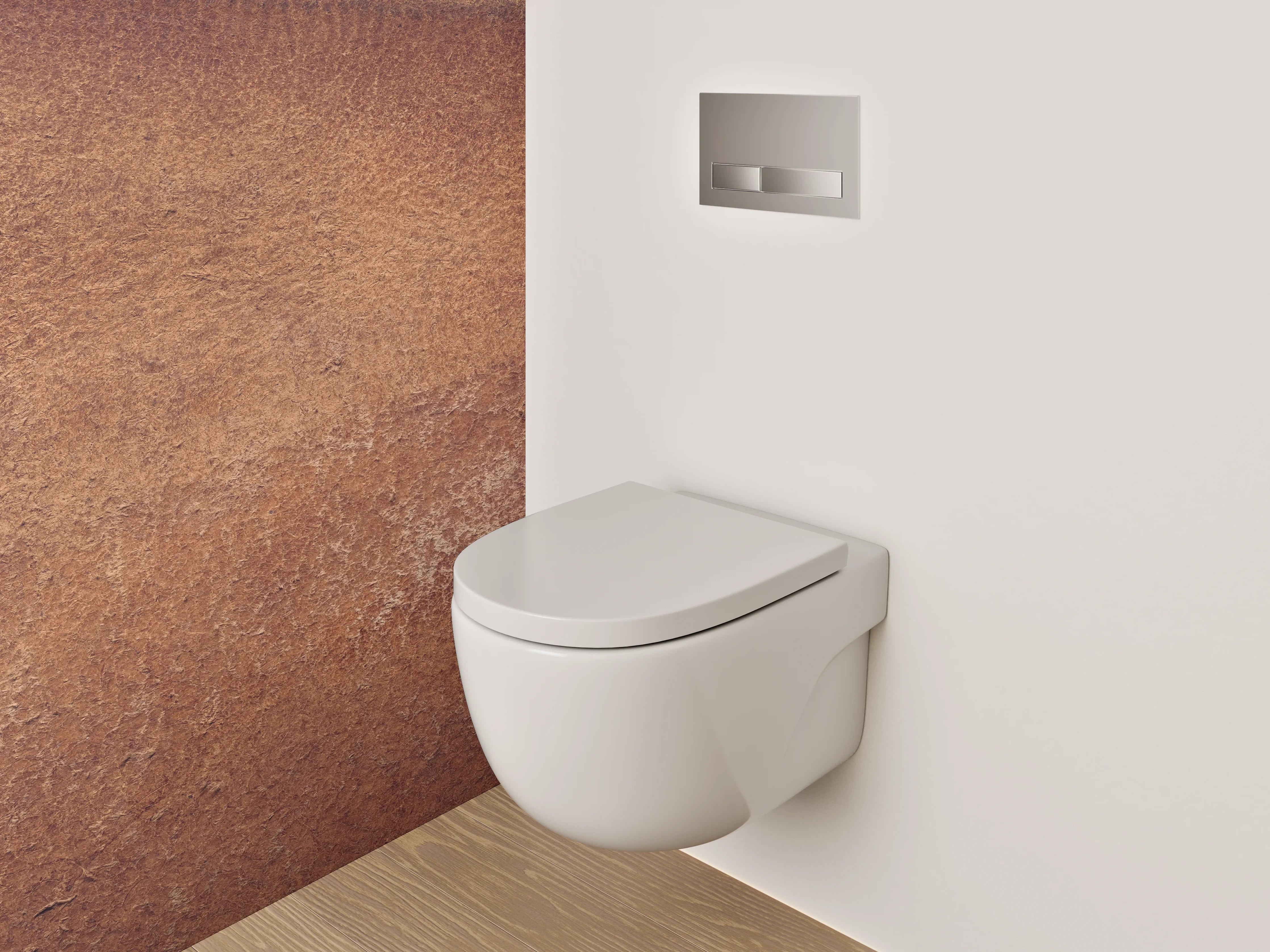WC-Rückwand - Vintage Lederoptik Braun Wanddekor