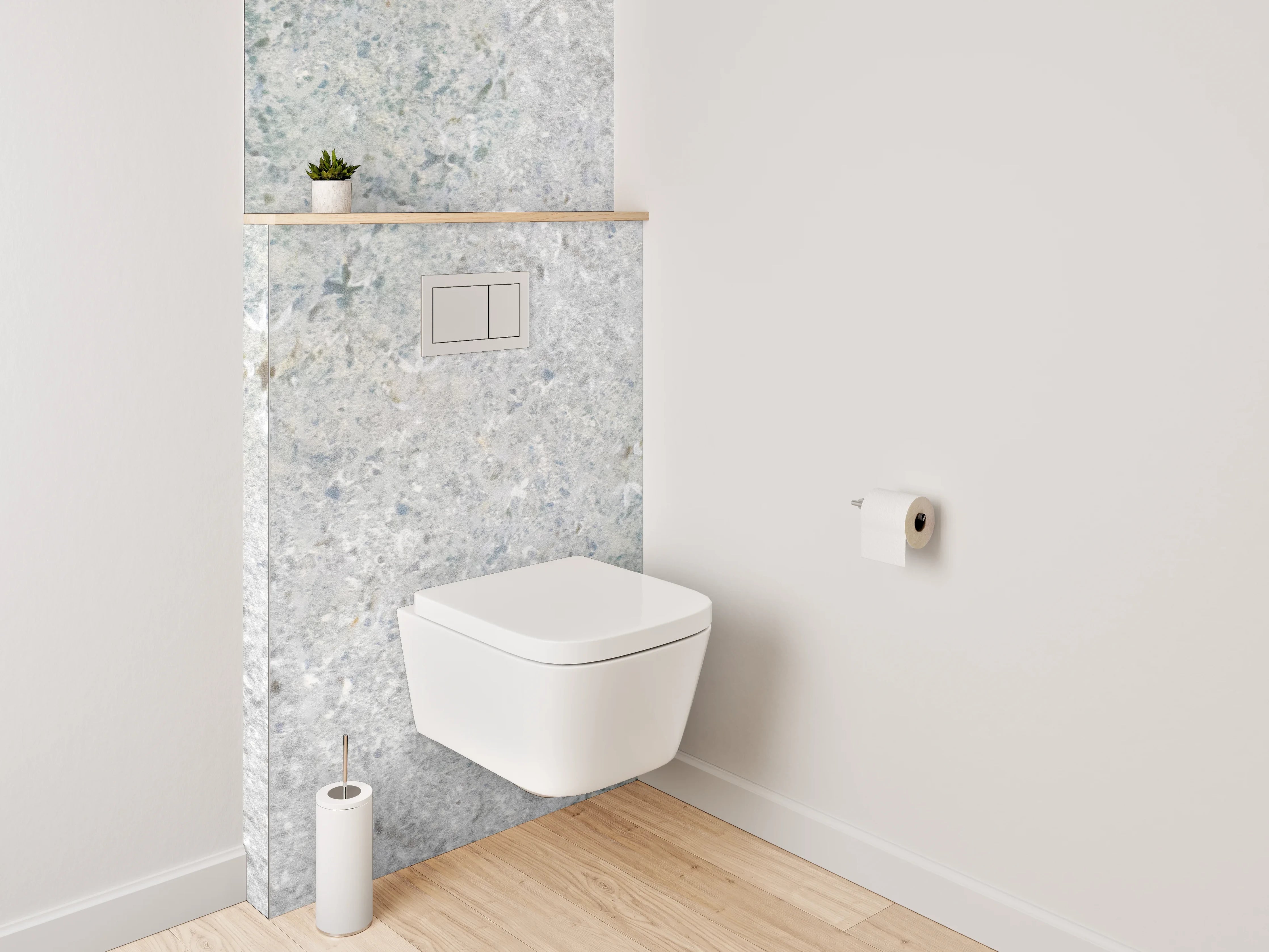 WC-Rückwand - Vintage Ornament Muster Blau-Gold
