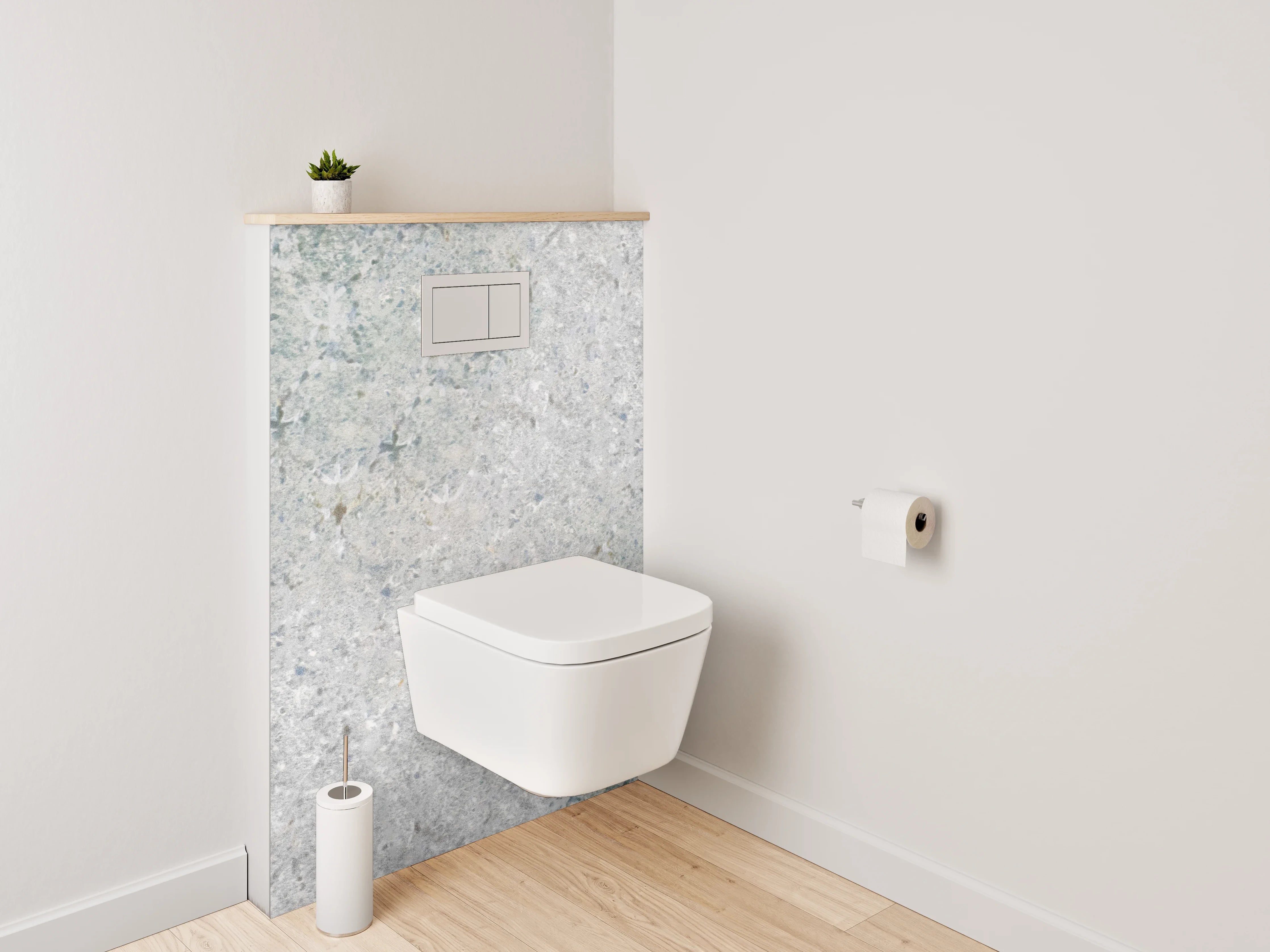 WC-Rückwand - Vintage Ornament Muster Blau-Gold