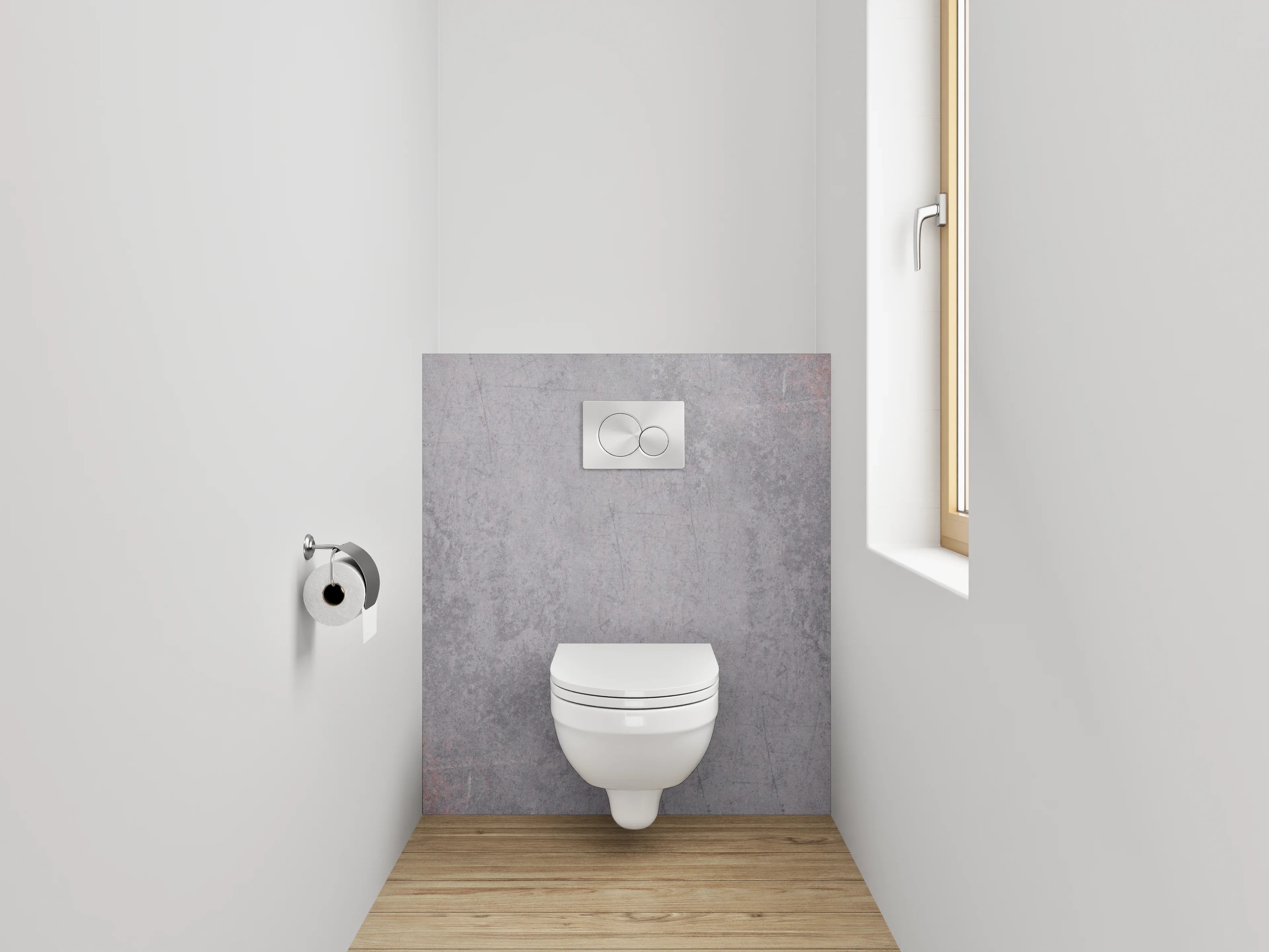 WC-Rückwand - Vintage Rostoptik Beton-Textur