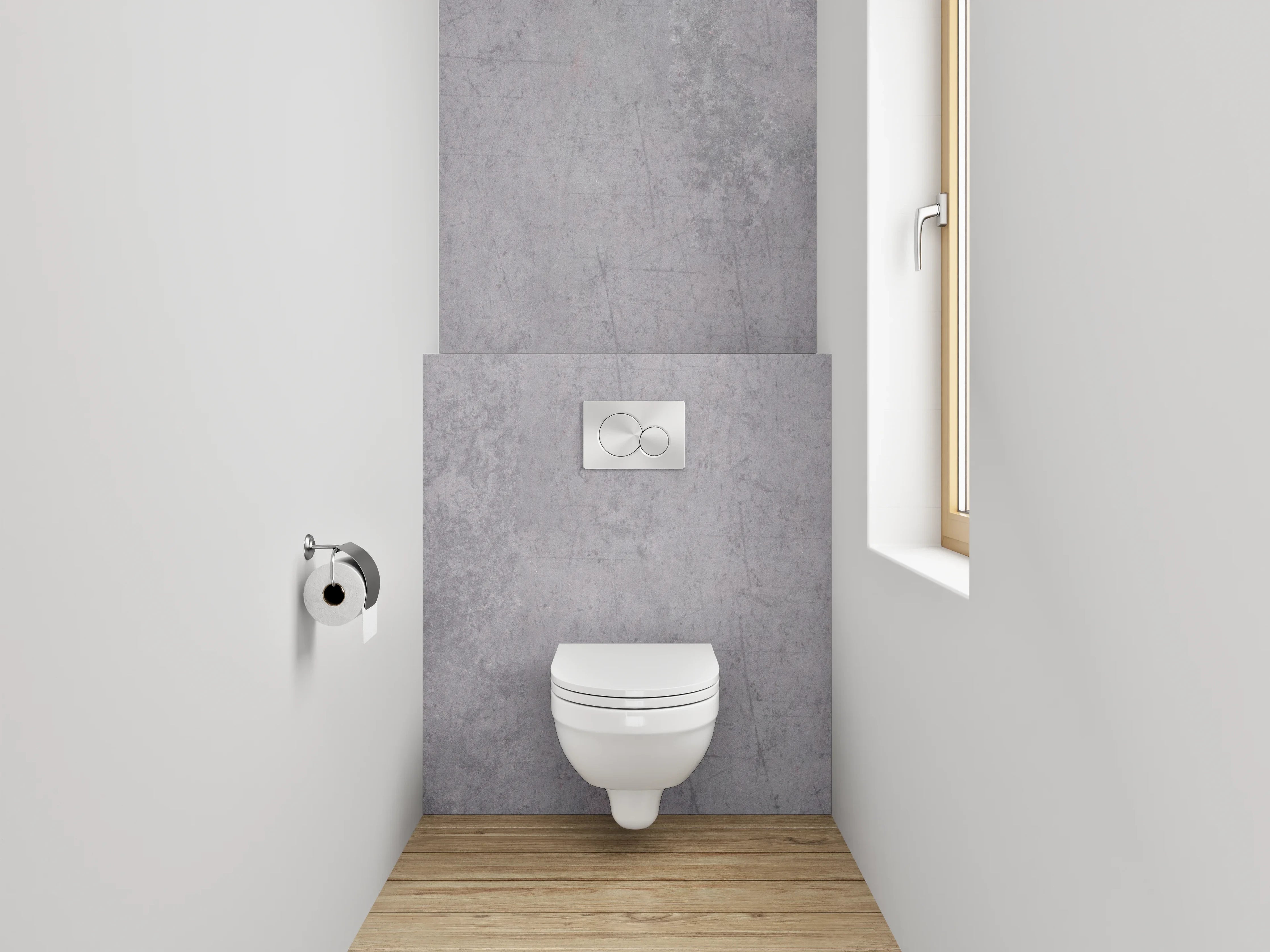 WC-Rückwand - Vintage Rostoptik Beton-Textur