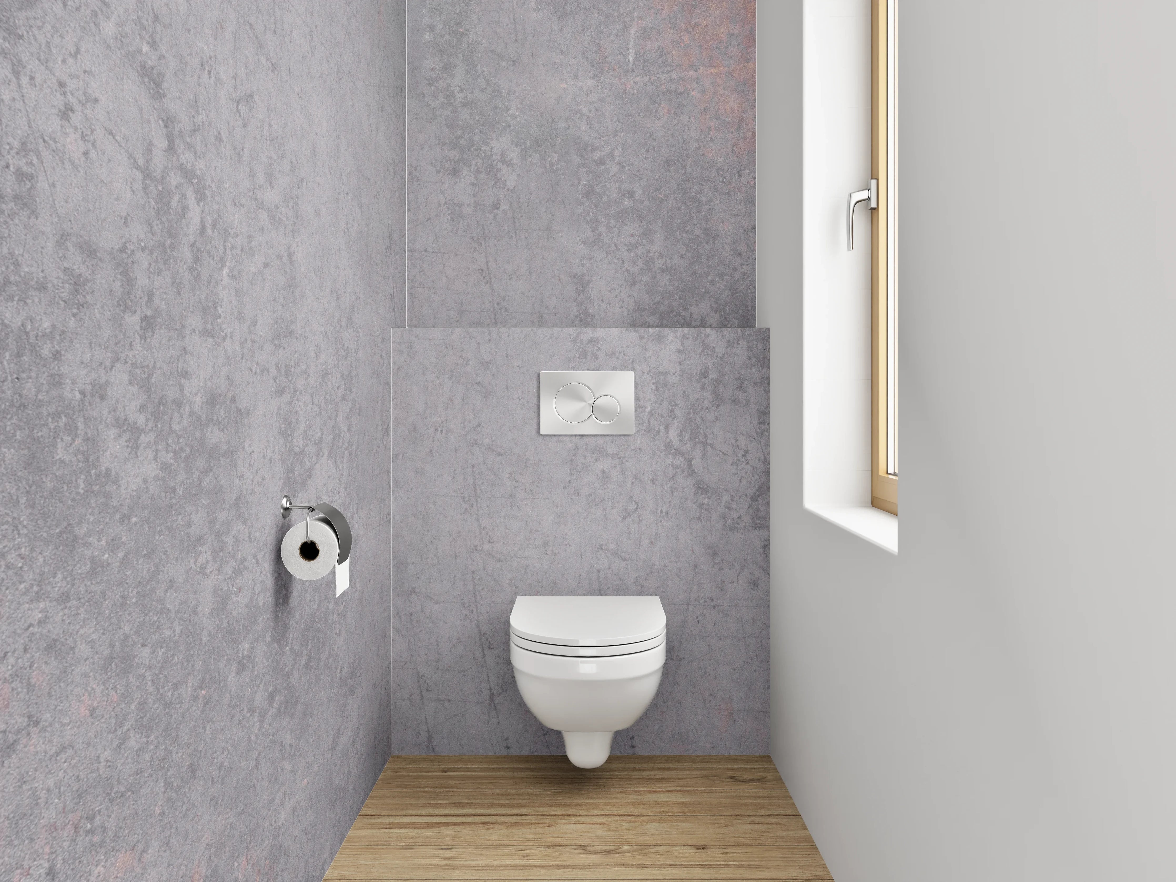 WC-Rückwand - Vintage Rostoptik Beton-Textur